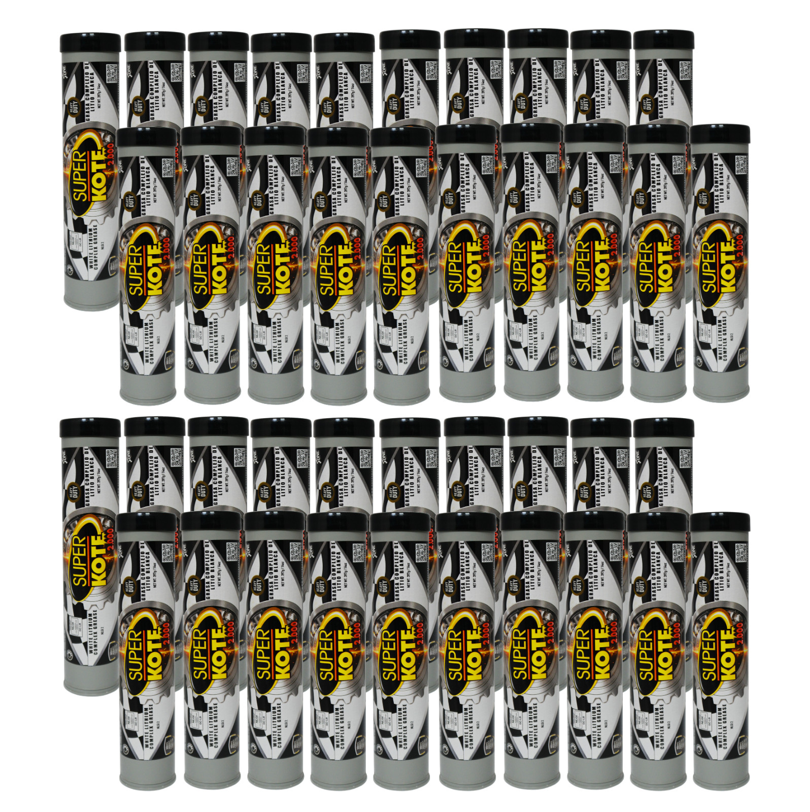 White Lithium Complex Grease NLGI 2 Case of 40 - 14 Ounce Tube. Superkote 2000