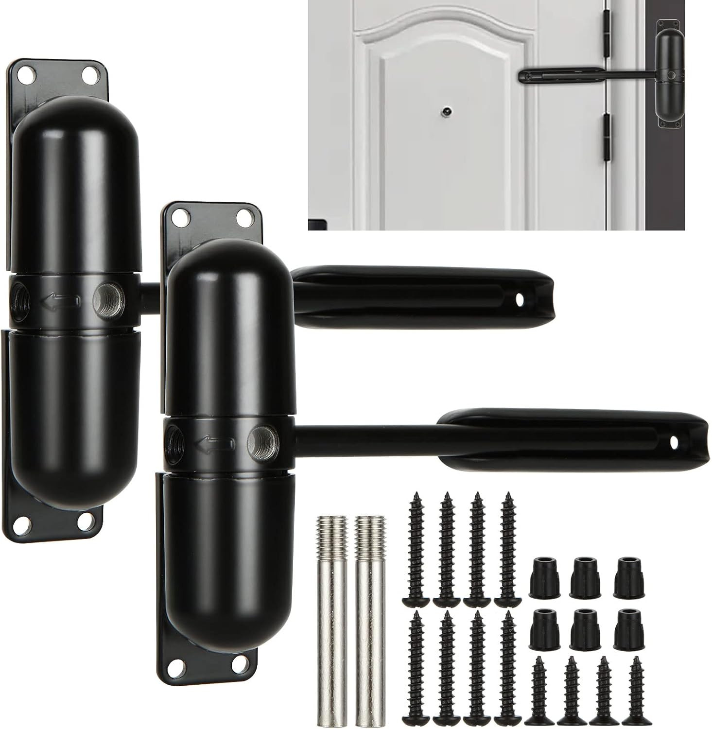 2PCS Automatic Door Closer Safety Spring Door Closers, Adjustable Closing Door 2PCS Automatic Door Closer Safety Spring Door Closers, Adjustable Closing Door