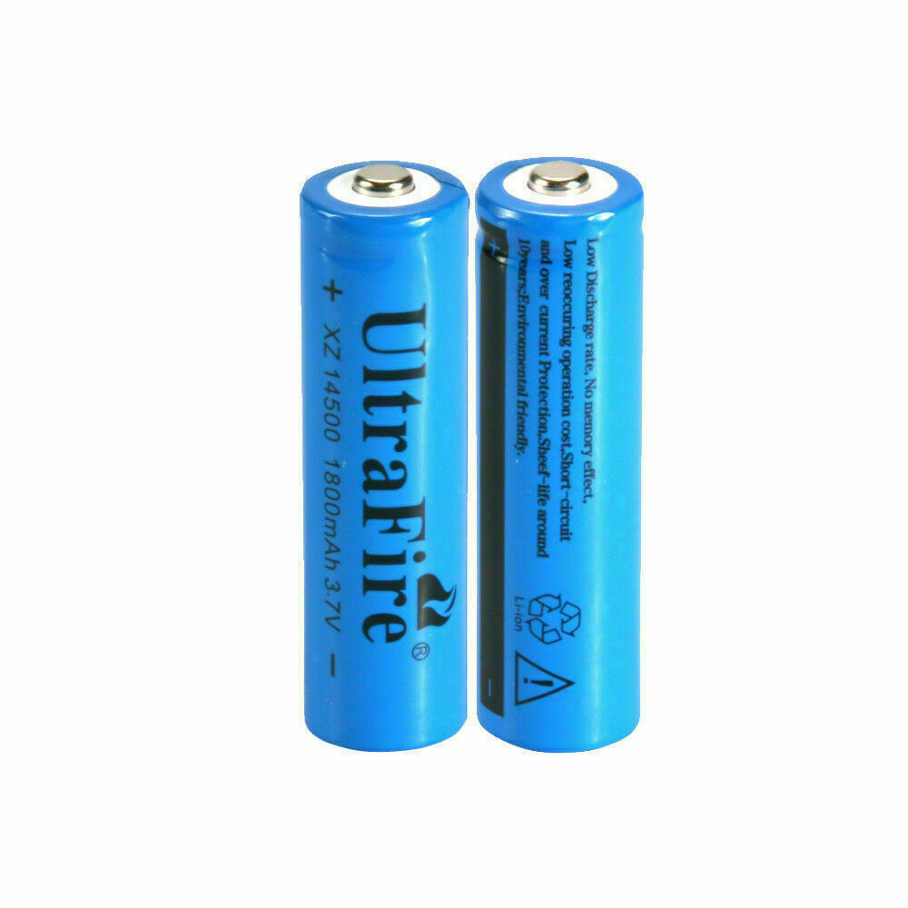 UltraFire 14500 Battery 1800mAh 3.7V Rechargeable Cell Batteries Lot