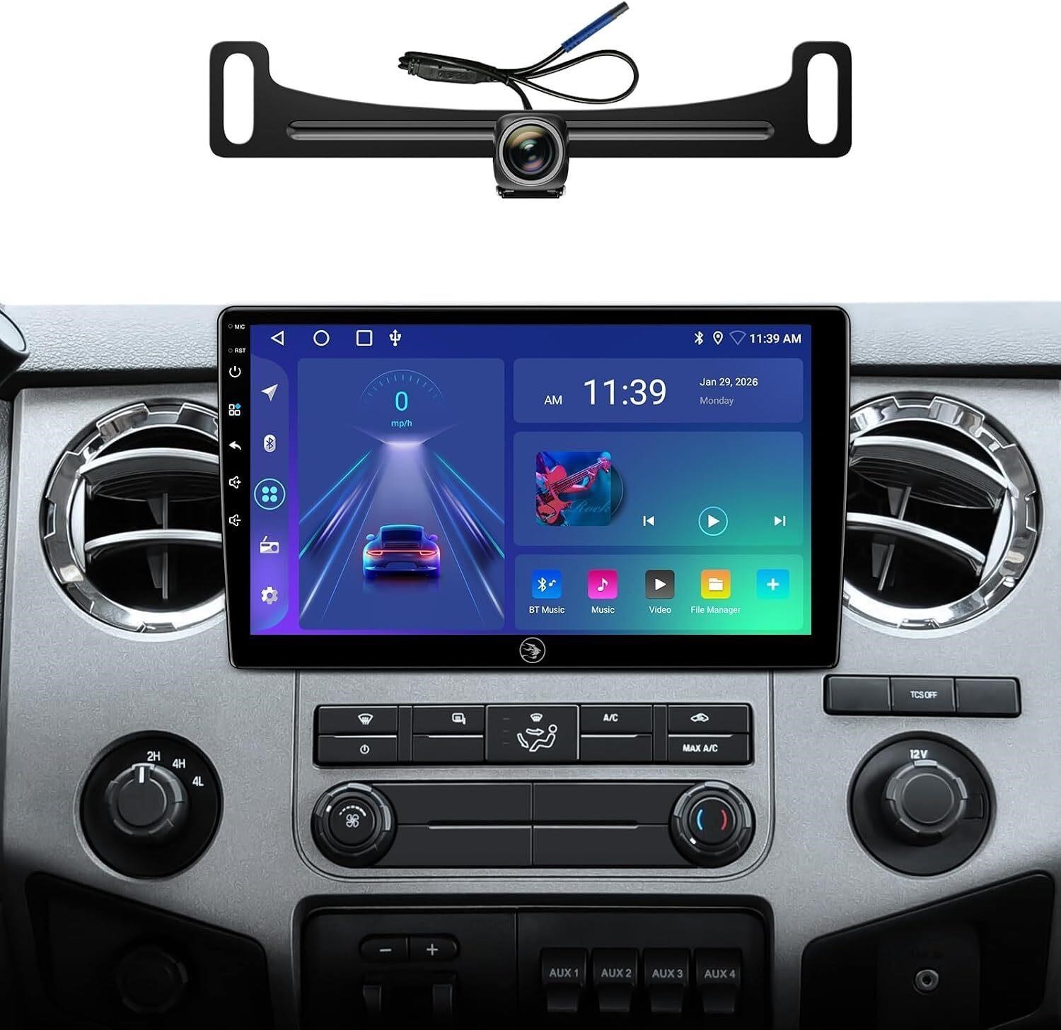 10in Android Auto/Carplay Stereo/Radio for 2004-2016 Ford F150/F250/F350/F450