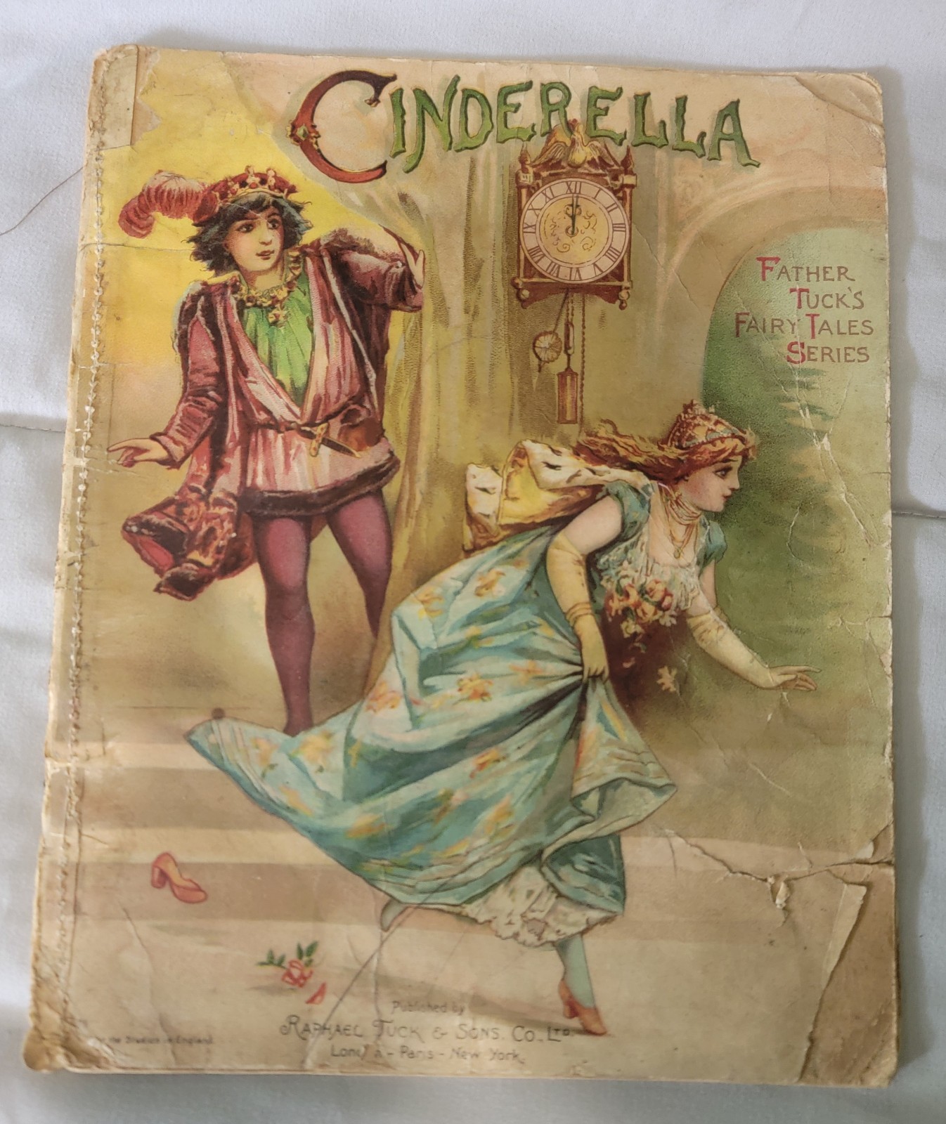 Antique 1890s Cinderella Father Tuck\'s Fairy Tales by Raphael Tuck & Sons. Antique 1890s Cinderella Father Tuck\'s Fairy Tales by Raphael Tuck & Sons.