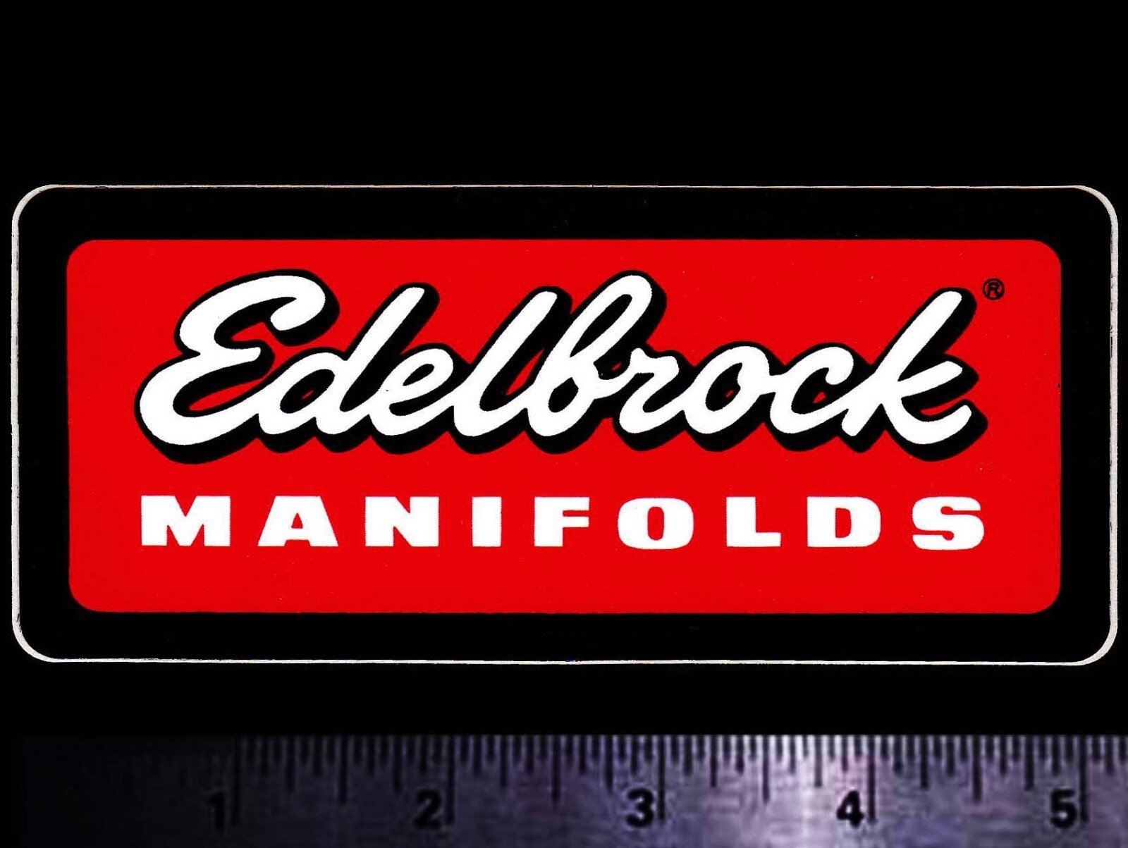 EDELBROCK Manifolds - Original Vintage 1960's 70's Racing Decal/Sticker EDELBROCK Manifolds - Original Vintage 1960's 70's Racing Decal/Sticker