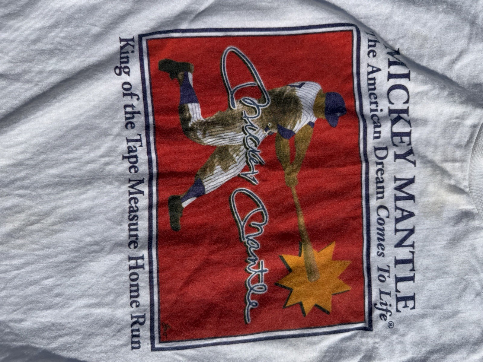 Hanes 1990s Mickey Mantle Graphic T-Shirt Vintage Medium Hanes 1990s Mickey Mantle Graphic T-Shirt Vintage Medium