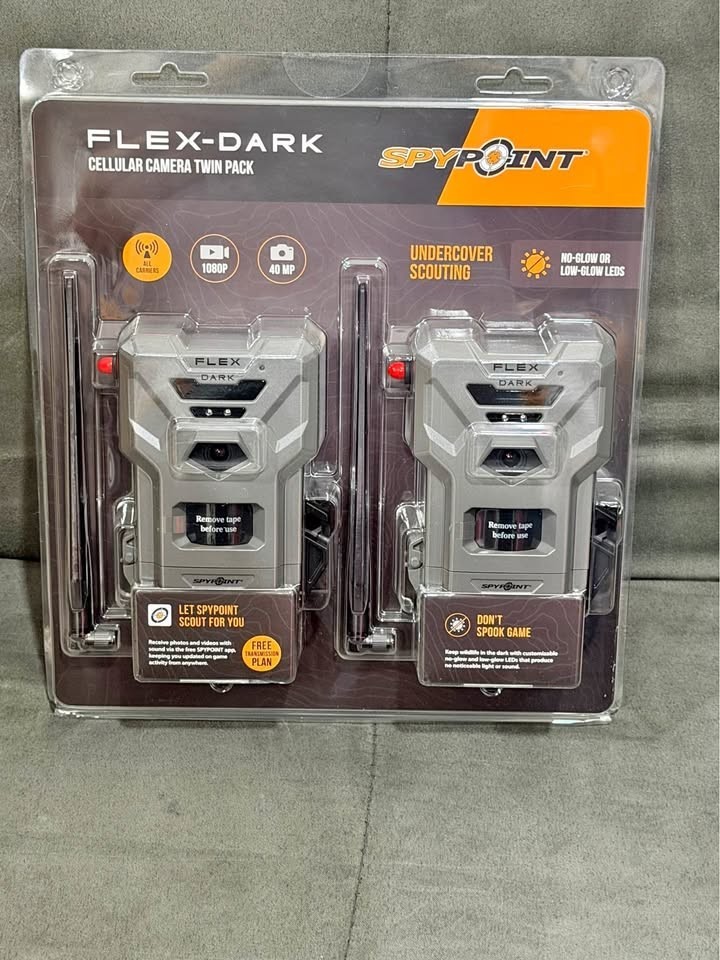 SPYPOINT Flex Dark 2 Pack GPS Cellular Gray Trail Cameras SPYPOINT Flex Dark 2 Pack GPS Cellular Gray Trail Cameras
