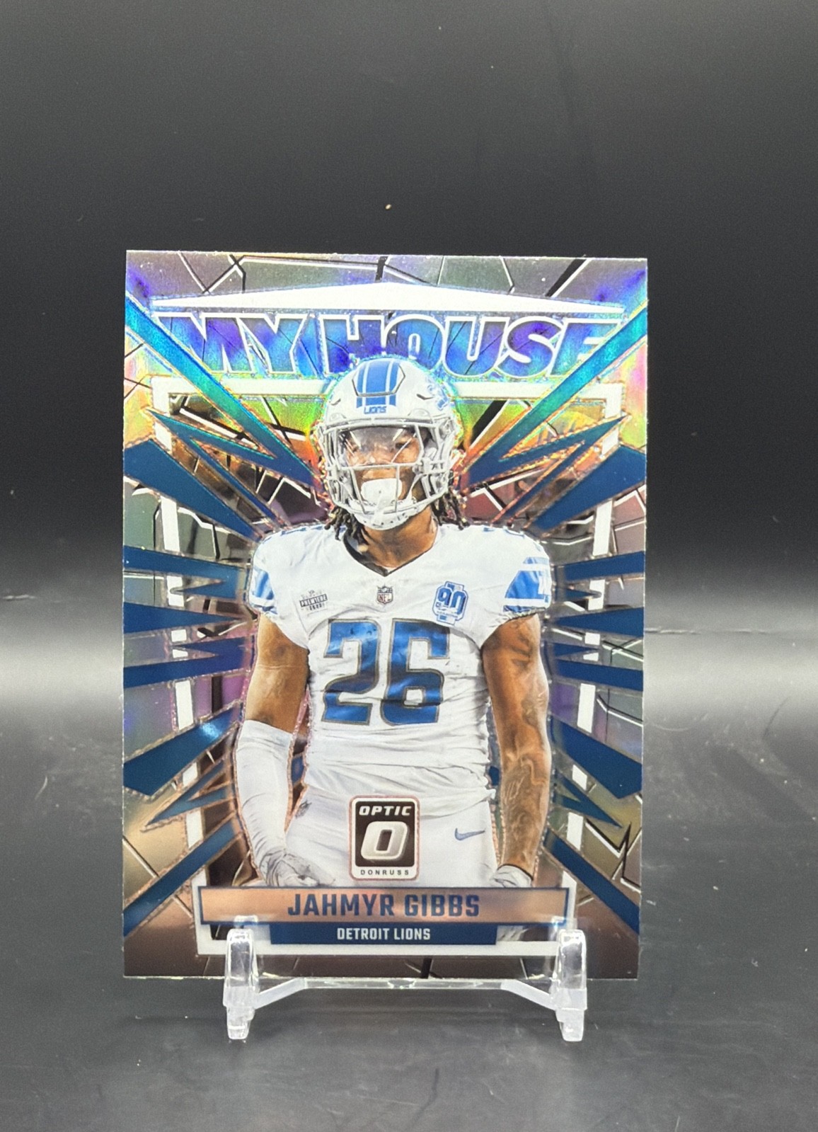 2023 Panini Donruss Optic - My House Jahmyr Gibbs #9 Silver Prizm (RC) 2023 Panini Donruss Optic - My House Jahmyr Gibbs #9 Silver Prizm (RC)