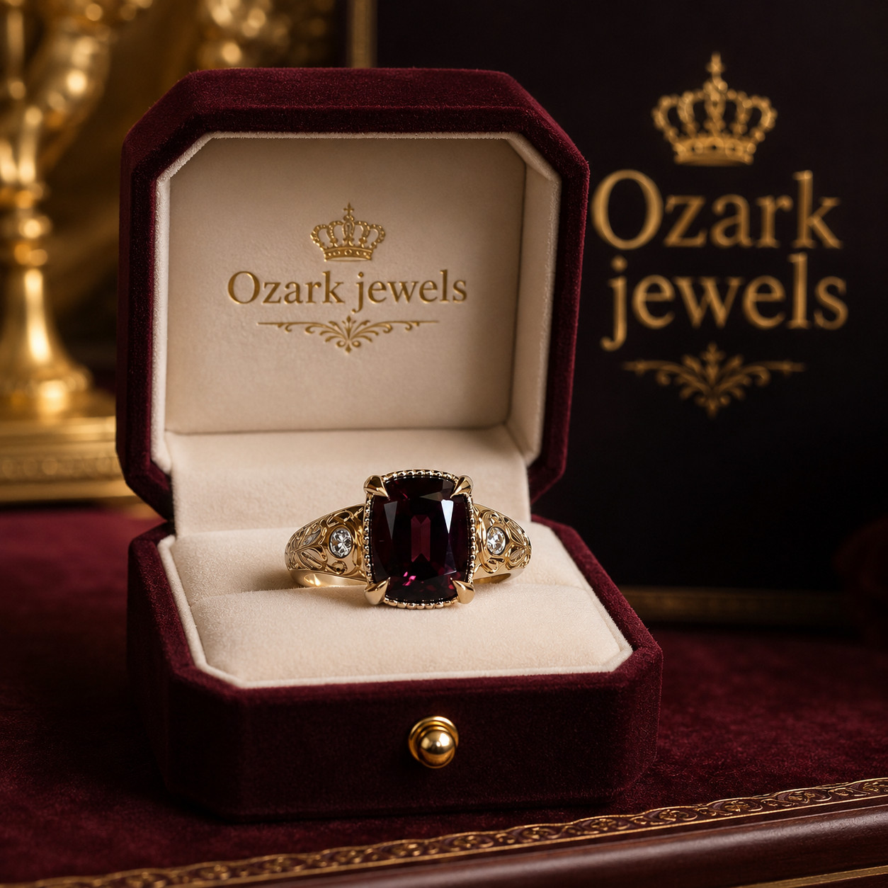 5.40 Ct Cushion Cut Natural Ruby & Diamond Wedding Ring 14K Yellow Gold Size 7 5.40 Ct Cushion Cut Natural Ruby & Diamond Wedding Ring 14K Yellow Gold Size 7