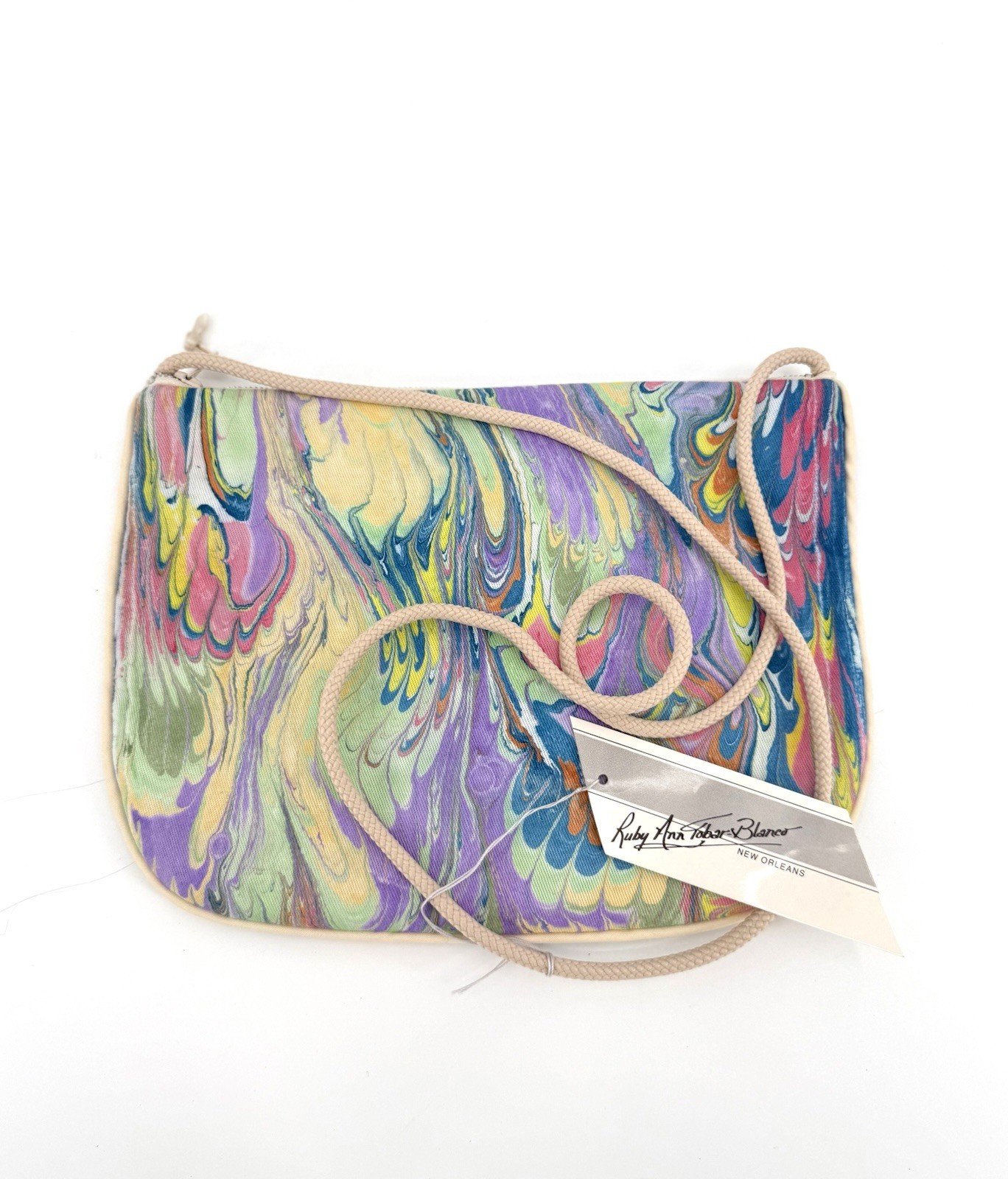 Vintage 1970s-80s Rudy Ann Tobar-Blanco New Orleans Hand Painted Purse NWT Rare