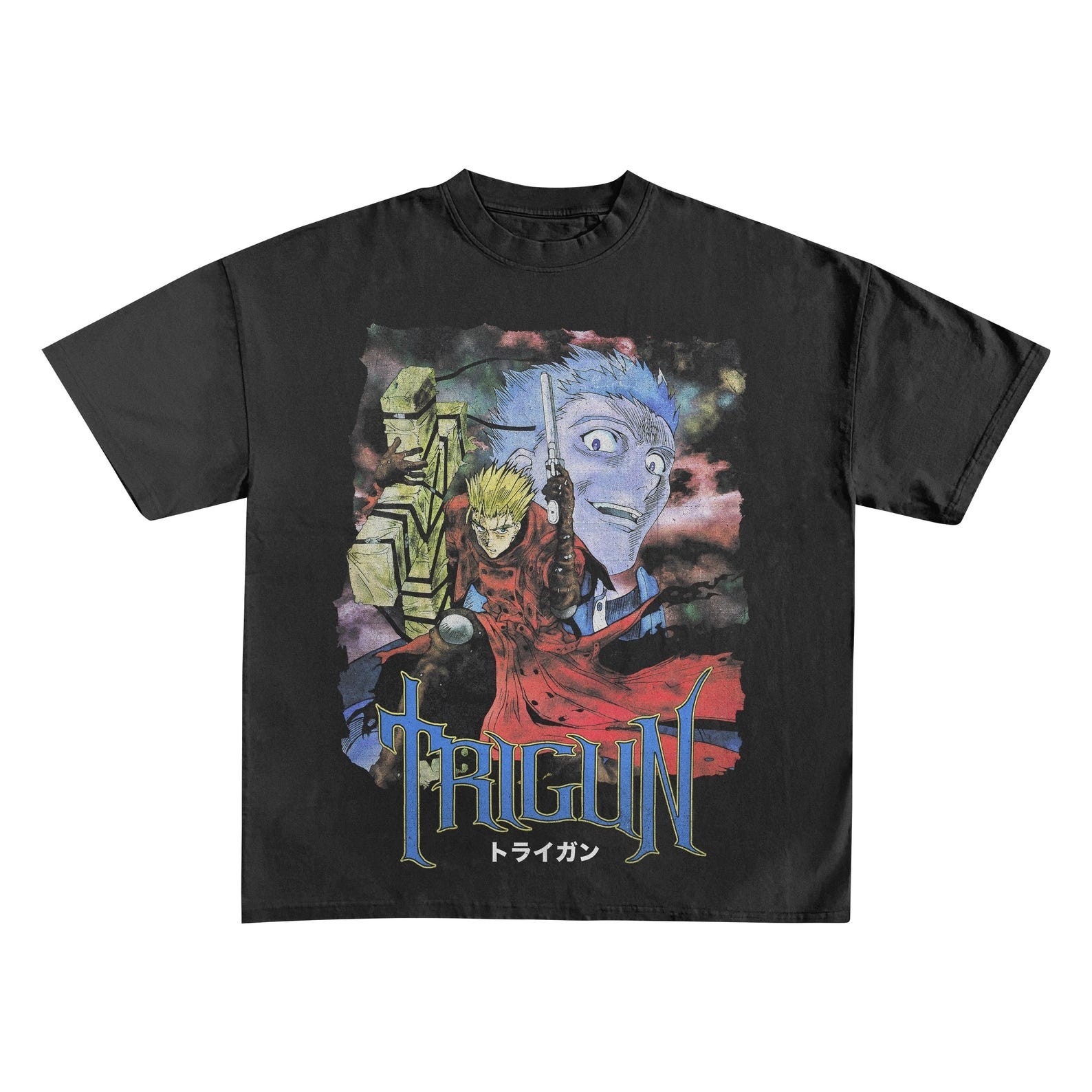 Trigun Vintage 90s Retro Anime Unisex Boxy Fit Graphic T Shirt