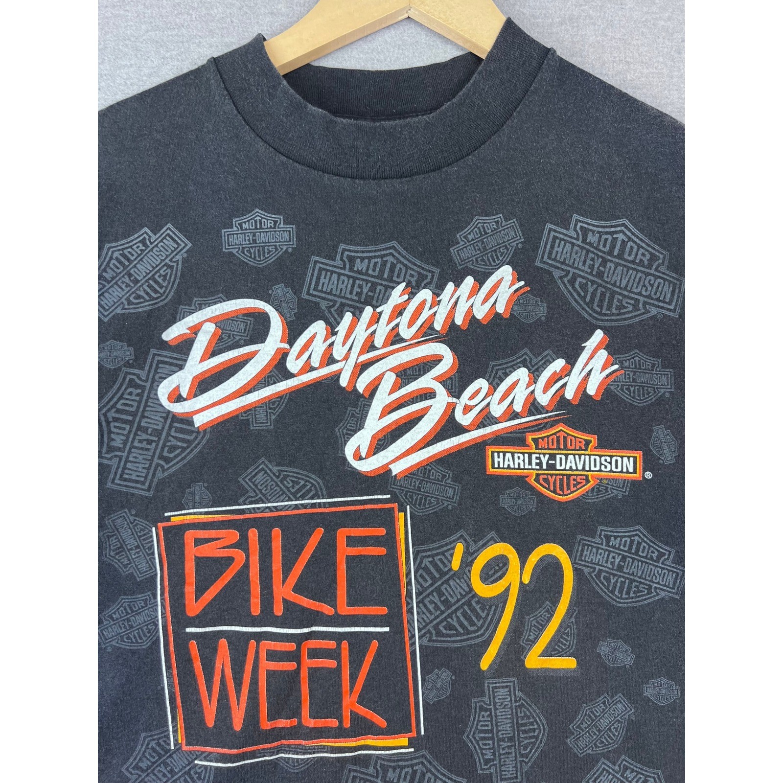 Vintage Harley Davidson 3D Emblem T-Shirt Mens L Black Delta Bike Week Vintage Harley Davidson 3D Emblem T-Shirt Mens L Black Delta Bike Week
