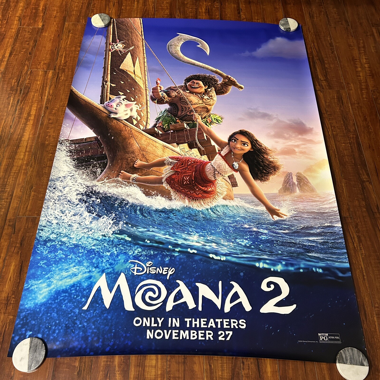 MOANA 2 Maui 2024 Dwayne Johnson Orig Disney Bus Stop Movie Poster 48x70inches MOANA 2 Maui 2024 Dwayne Johnson Orig Disney Bus Stop Movie Poster 48x70inches