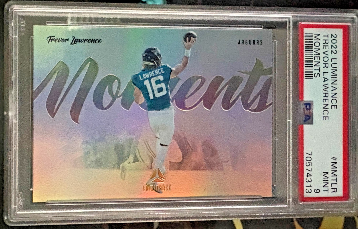 2022 Luminance MOMENTS TREVOR LAWRENCE PSA 9 Jaguars SP CASE HIT 2022 Luminance MOMENTS TREVOR LAWRENCE PSA 9 Jaguars SP CASE HIT