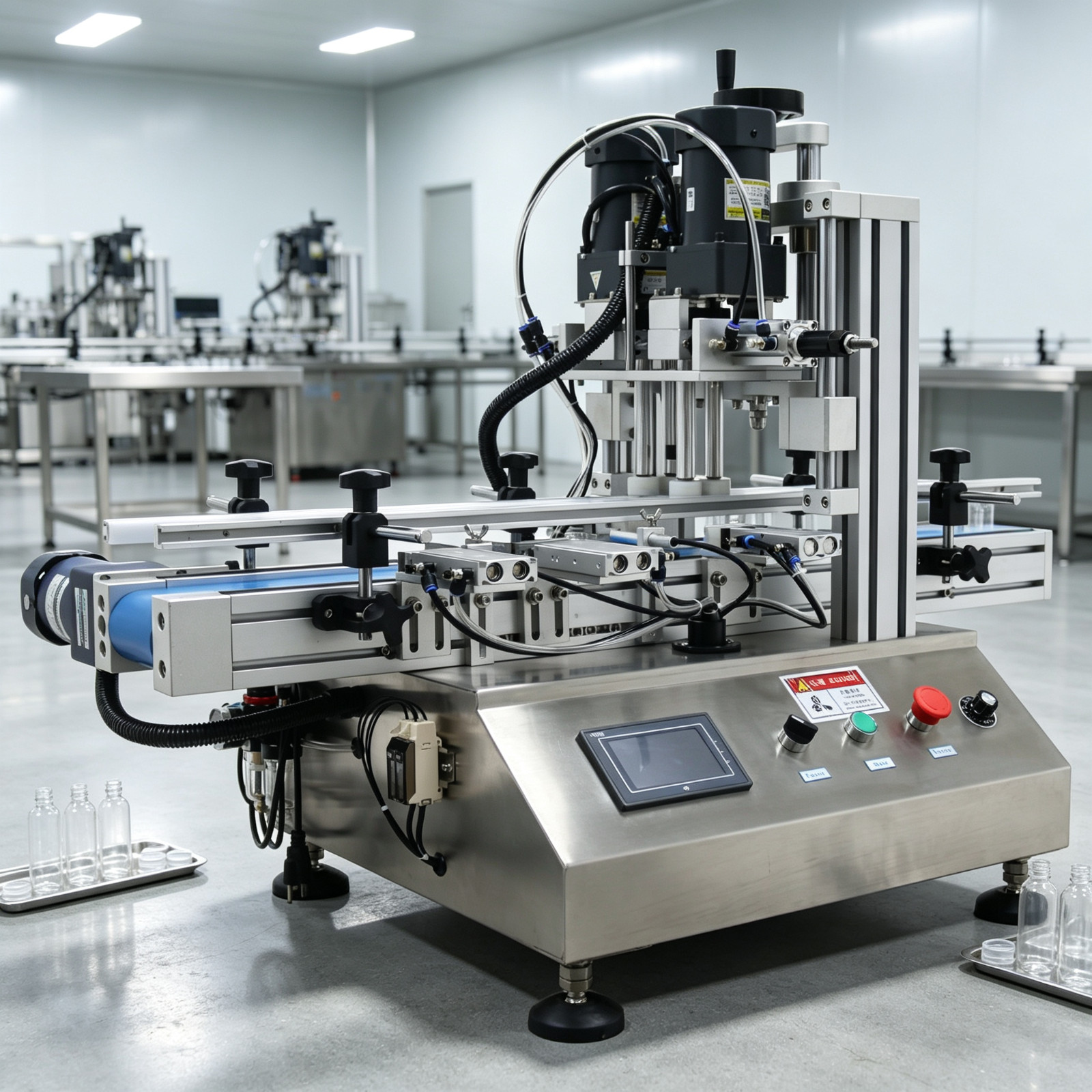 Automatic Desktop Conveyor Bottle Capping Machine Industrial Cap Sealing Machine