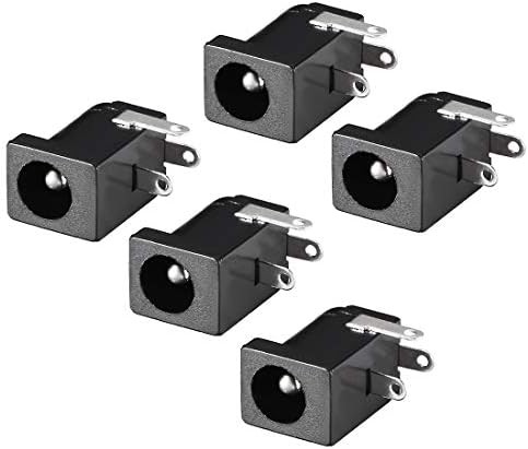 DC-005 5.5mmx2.5mm DC Power Jack Plug 3 Pin Female Socket Connector 5pcs