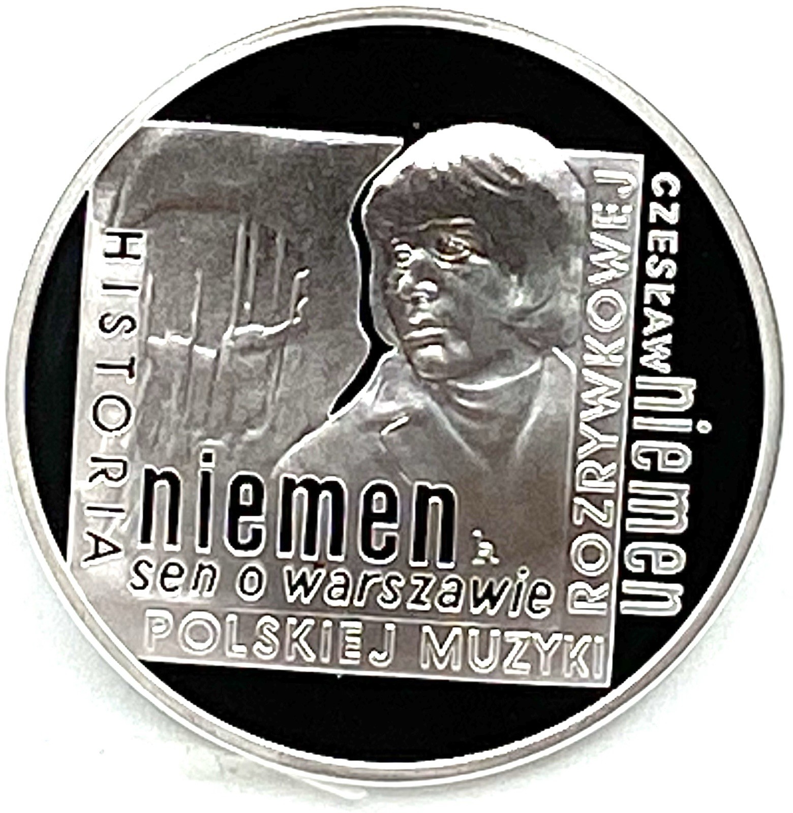 2009 Poland 10 Zlotych Czesław Niemen Proof Silver  0.925 Coin