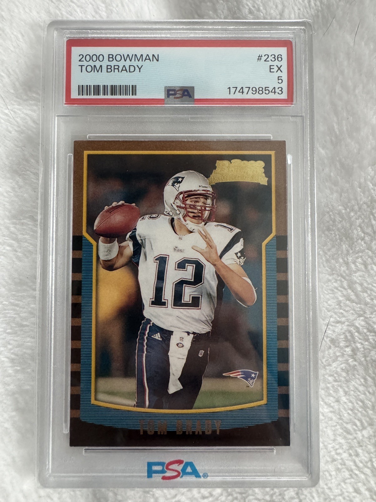 Tom Brady 2000 Bowman Rookie 236 PSA 5 Tom Brady 2000 Bowman Rookie 236 PSA 5