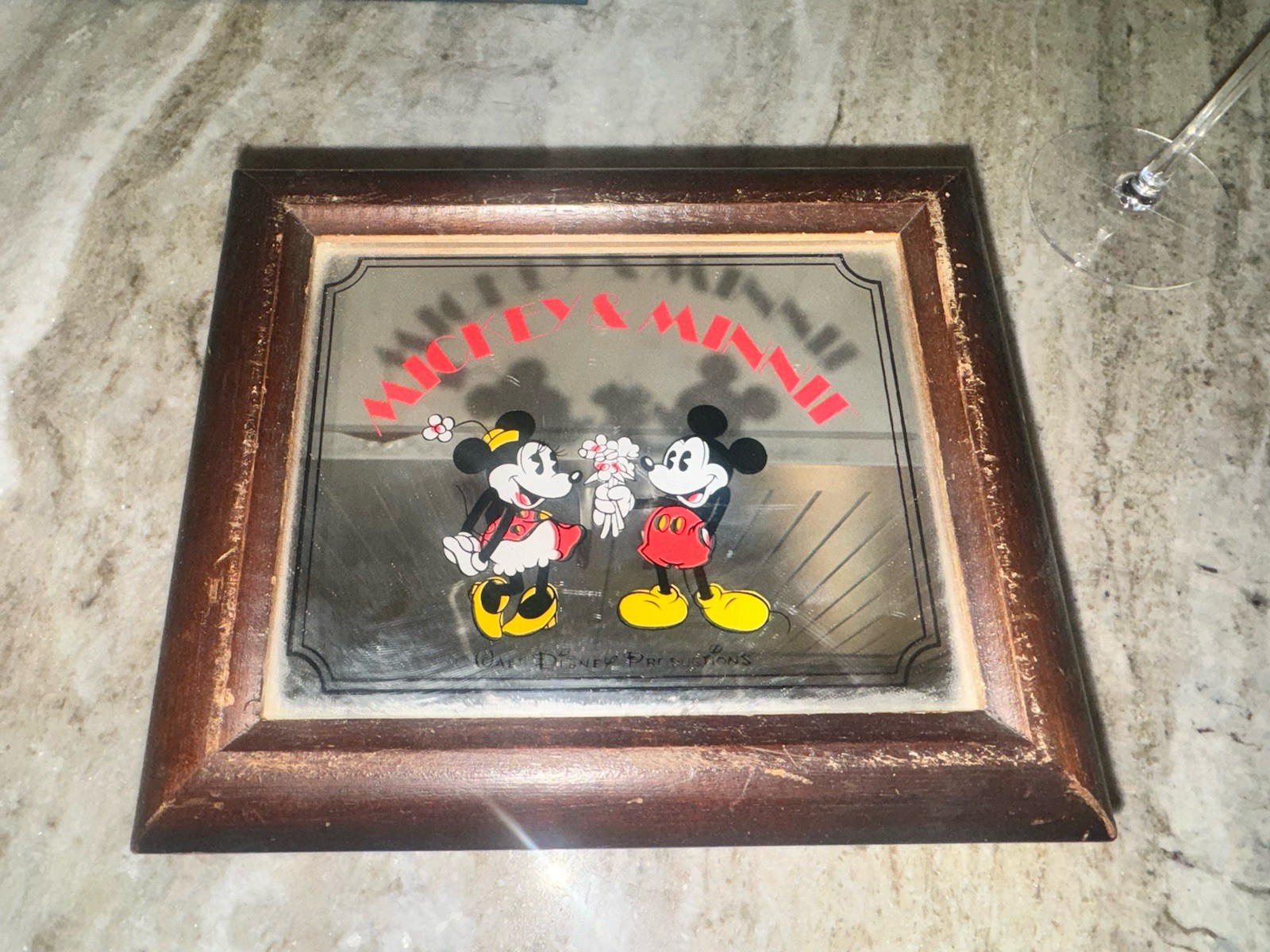 Vintage Disney Mickey & Minnie Musical Jewelry Box + 5 WDW Tickets Collector Lot