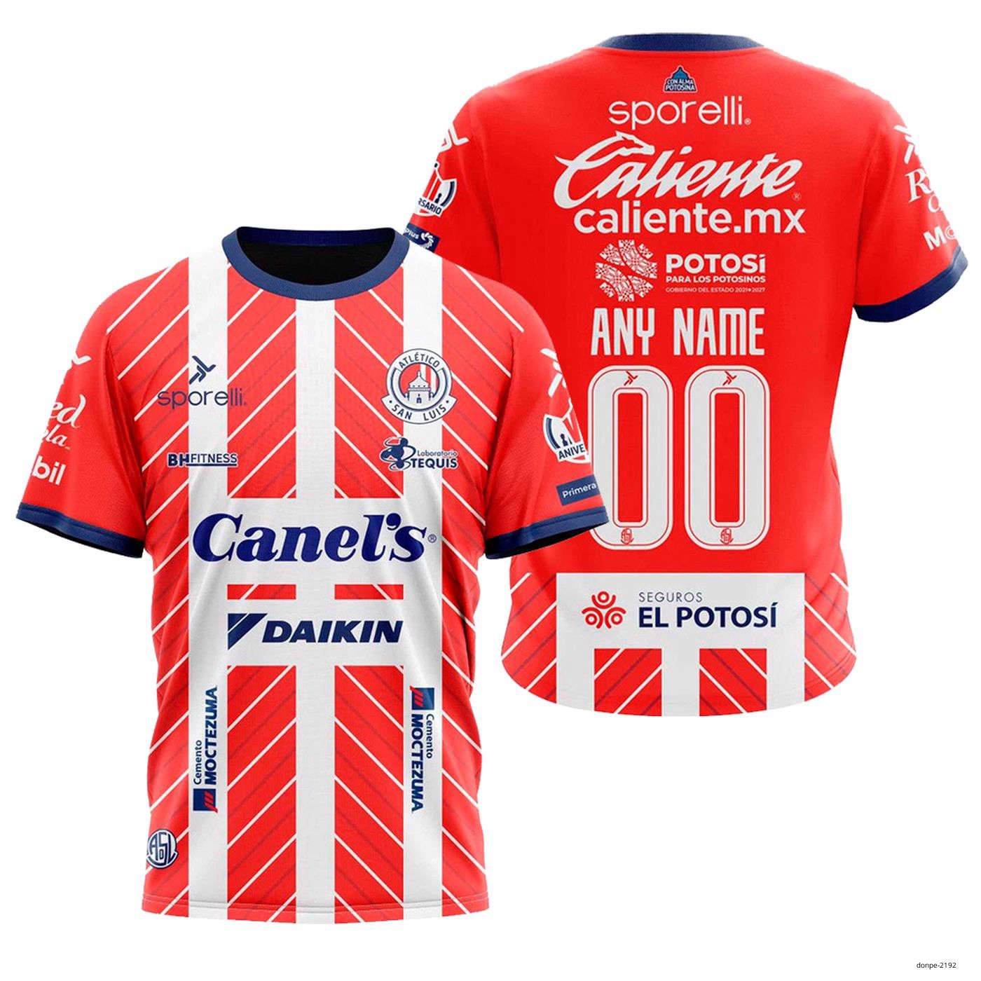 Personalized LIGA MX Atletico San Luis Shirt 3D 2024-2025 Size Youth/Adult Size Personalized LIGA MX Atletico San Luis Shirt 3D 2024-2025 Size Youth/Adult Size