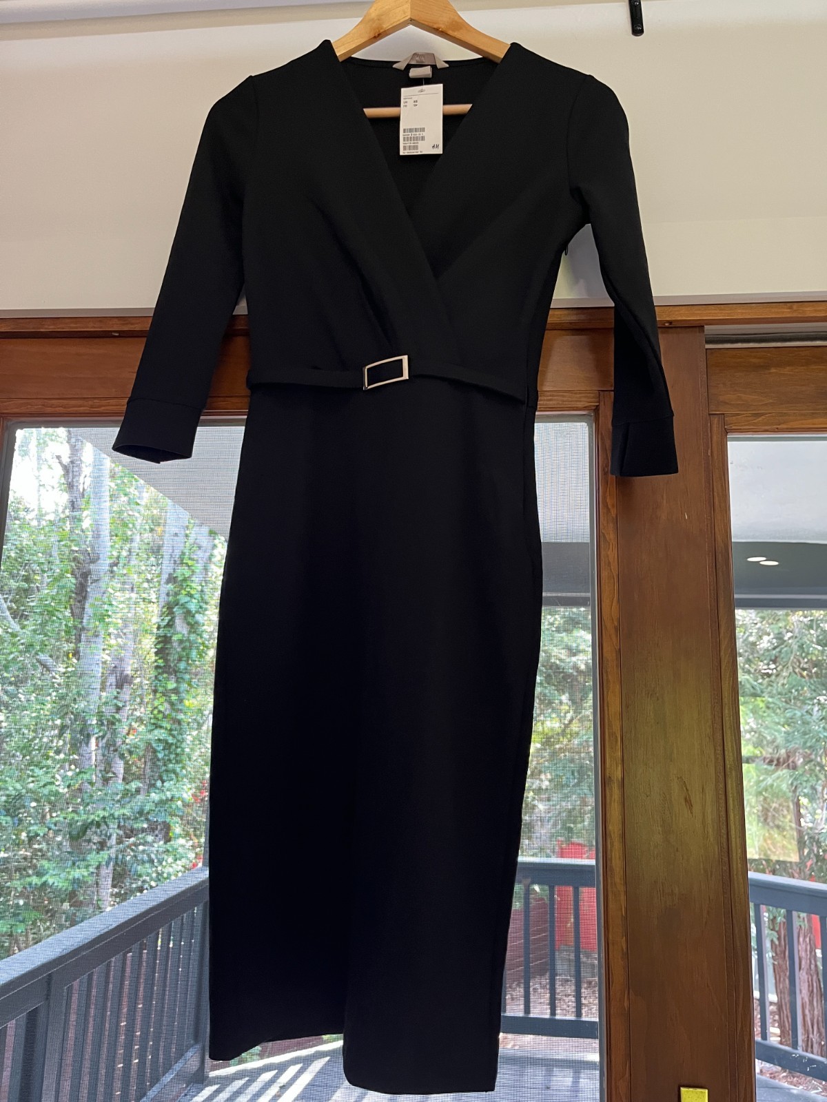 H&M Black Belted Dress Black Size XS New New w/ Tags