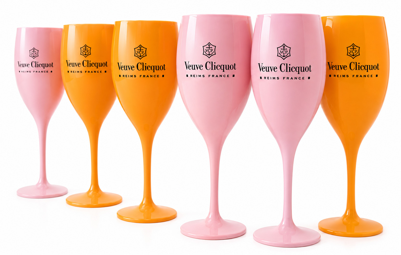 Veuve Cliquot Acrylic Champagne Flutes New Set of 6 Veuve Cliquot Acrylic Champagne Flutes New Set of 6