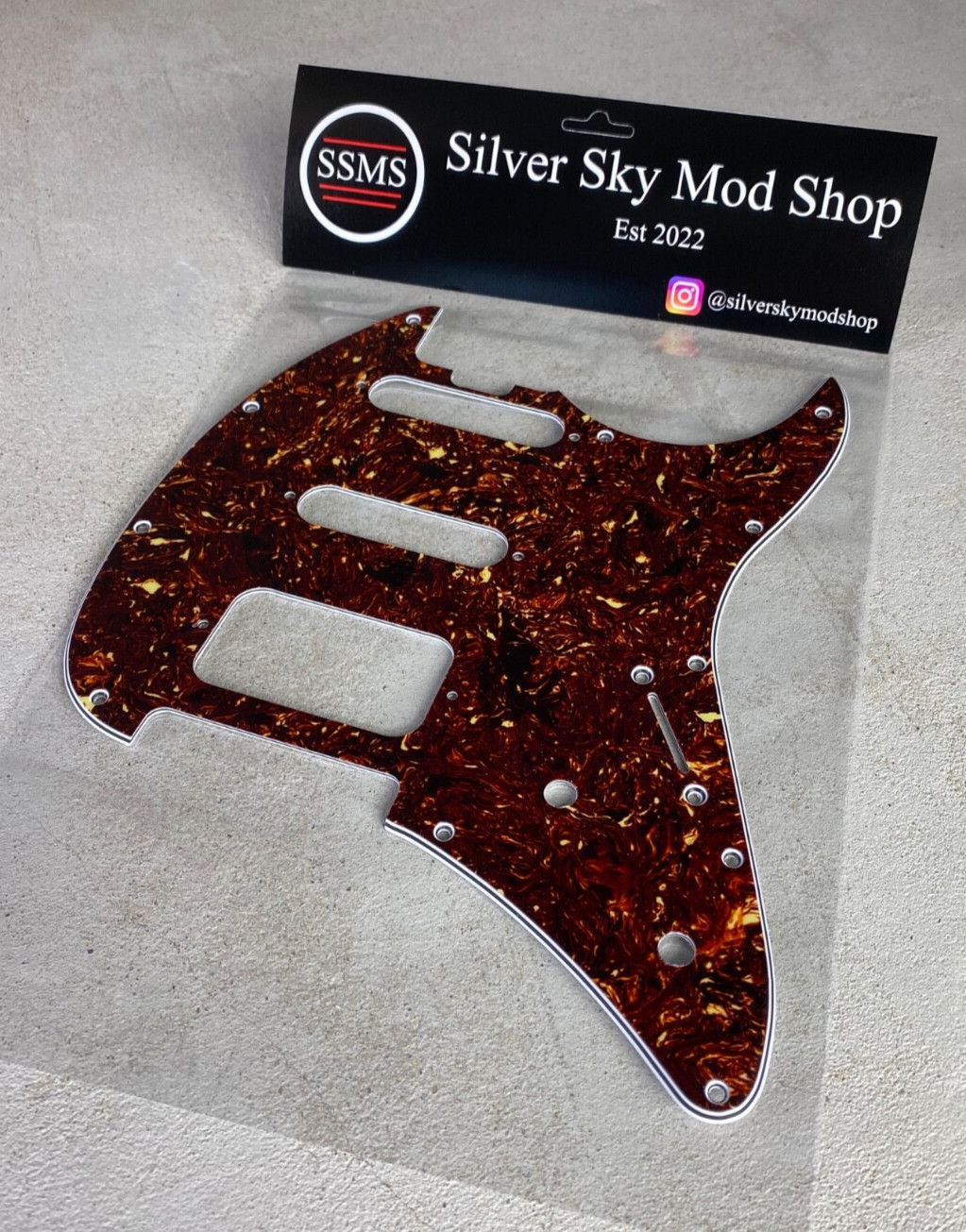 STERLING BY MUSIC MAN CUTLASS REPLACEMENT PICKGUARD BROWN TORTOISE