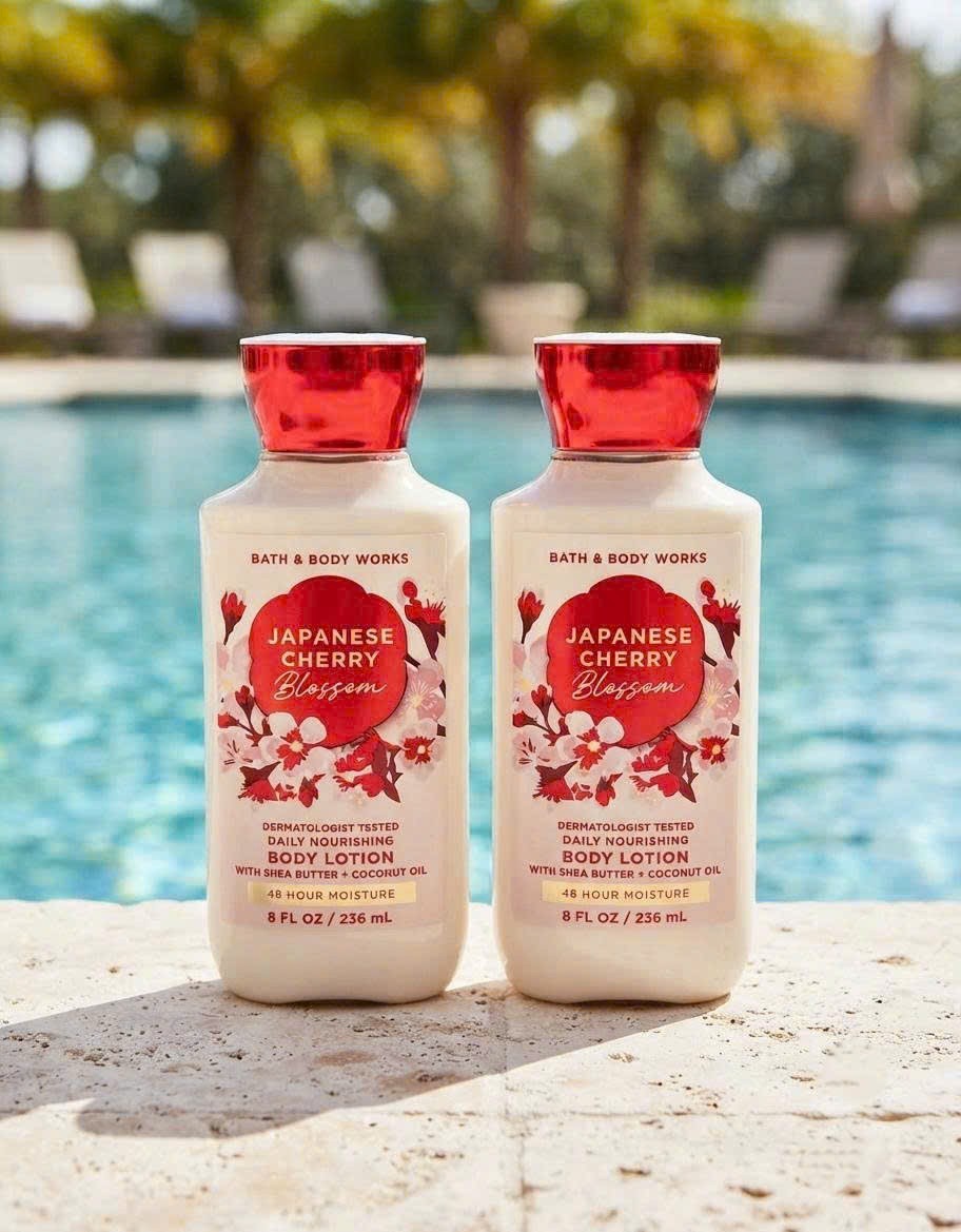 BBW Japanese Cherry Blossom Body Lotion 8 oz - Pack of 2 BBW Japanese Cherry Blossom Body Lotion 8 oz - Pack of 2