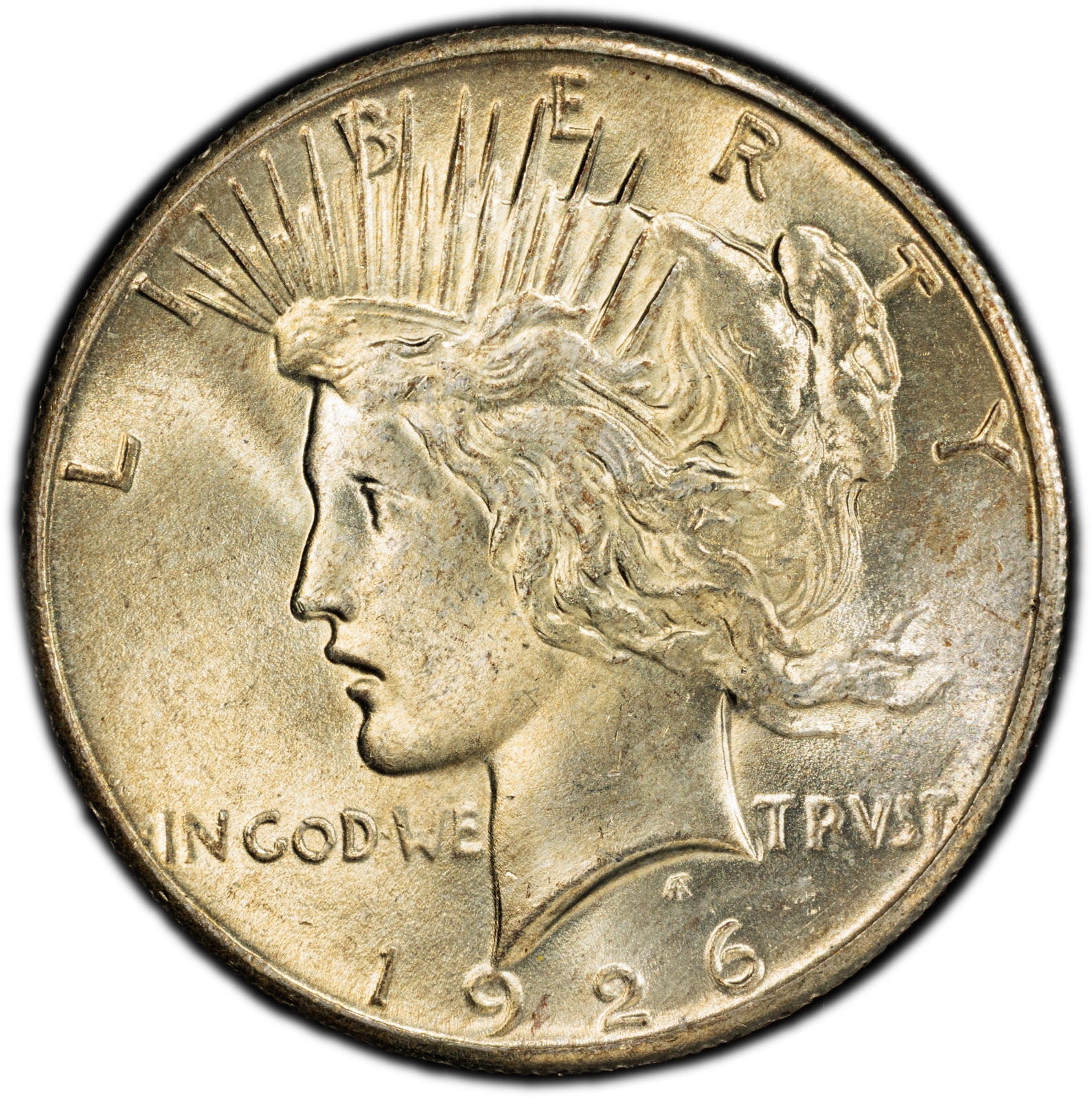 1926-P PCGS MS64 Peace Dollar | Attractive Gold Toning | 40th Anniversary Label