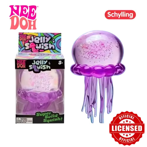 NeeDoh Jellyfish Jelly Squish Stress Toy FidgetSqueeze Blue Red Purple 