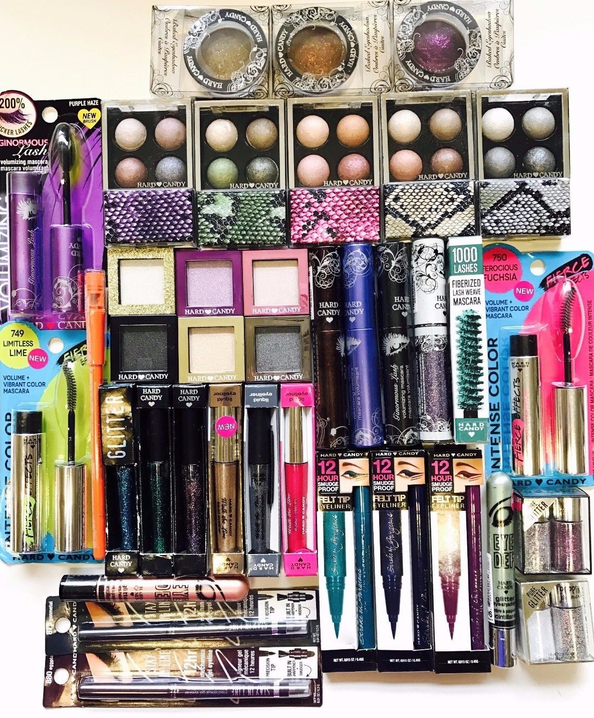 Lot of 30 Hard Candy Makeup Wholesale EYES ONLY No Duplicates SEALED Lot of 30 Hard Candy Makeup Wholesale EYES ONLY No Duplicates SEALED