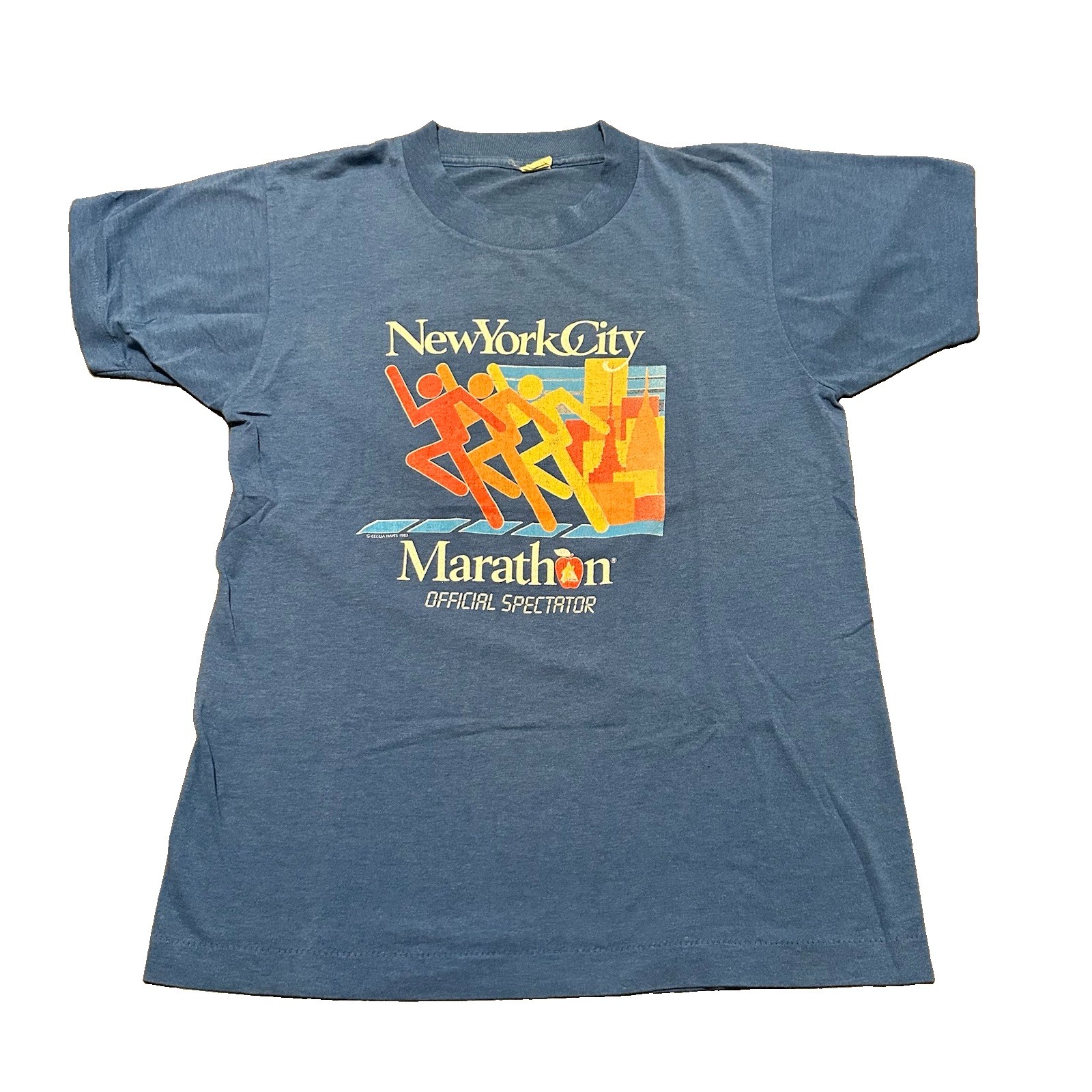 Vtg 1983 New York City Marathon Official Spectator T-Shirt Screen Stars Sz Small Vtg 1983 New York City Marathon Official Spectator T-Shirt Screen Stars Sz Small