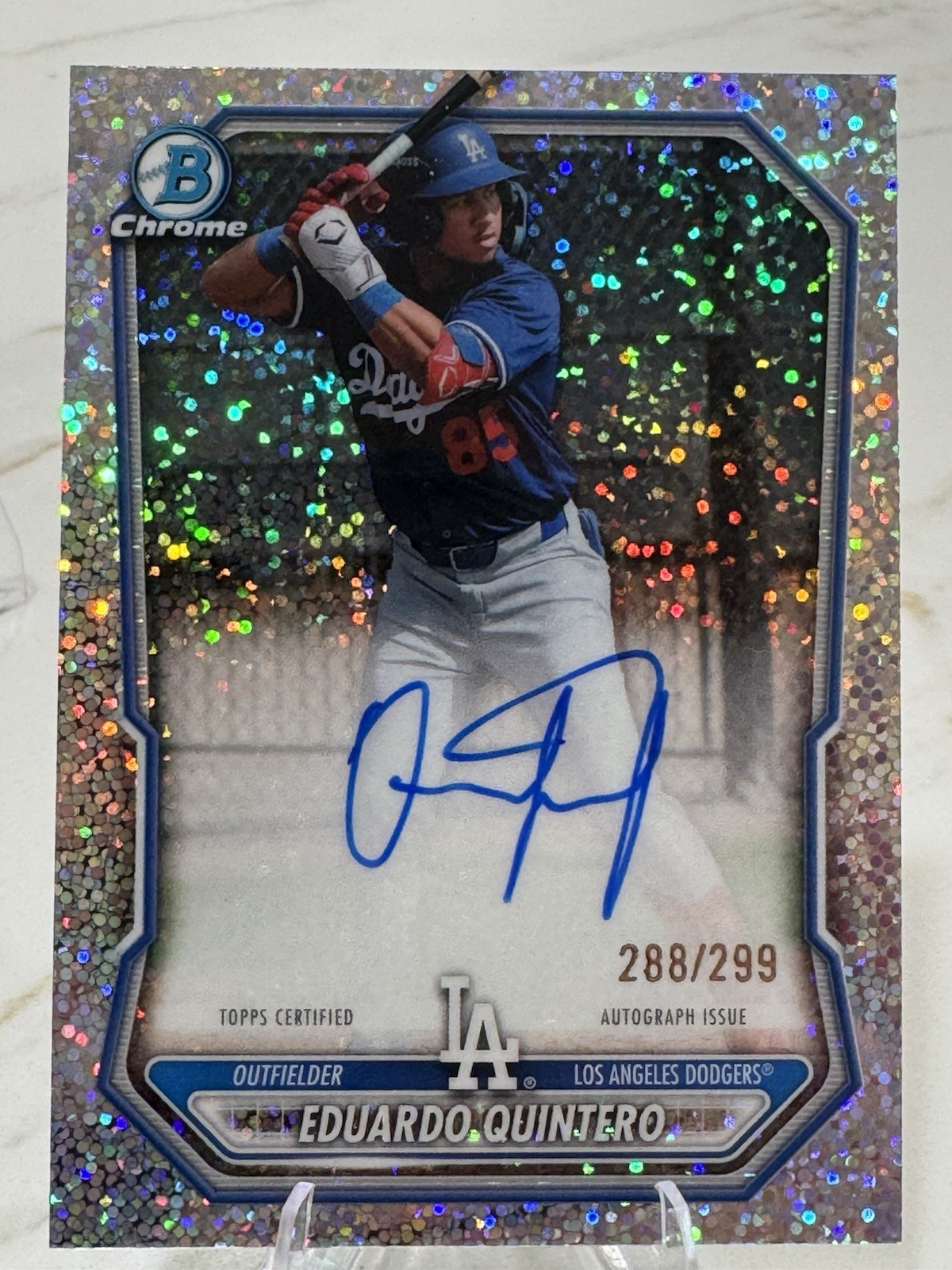 2026 Bowman Chrome Mini Diamond 1st Autograph of EDUARDO QUINTERO 288/299 LAD 