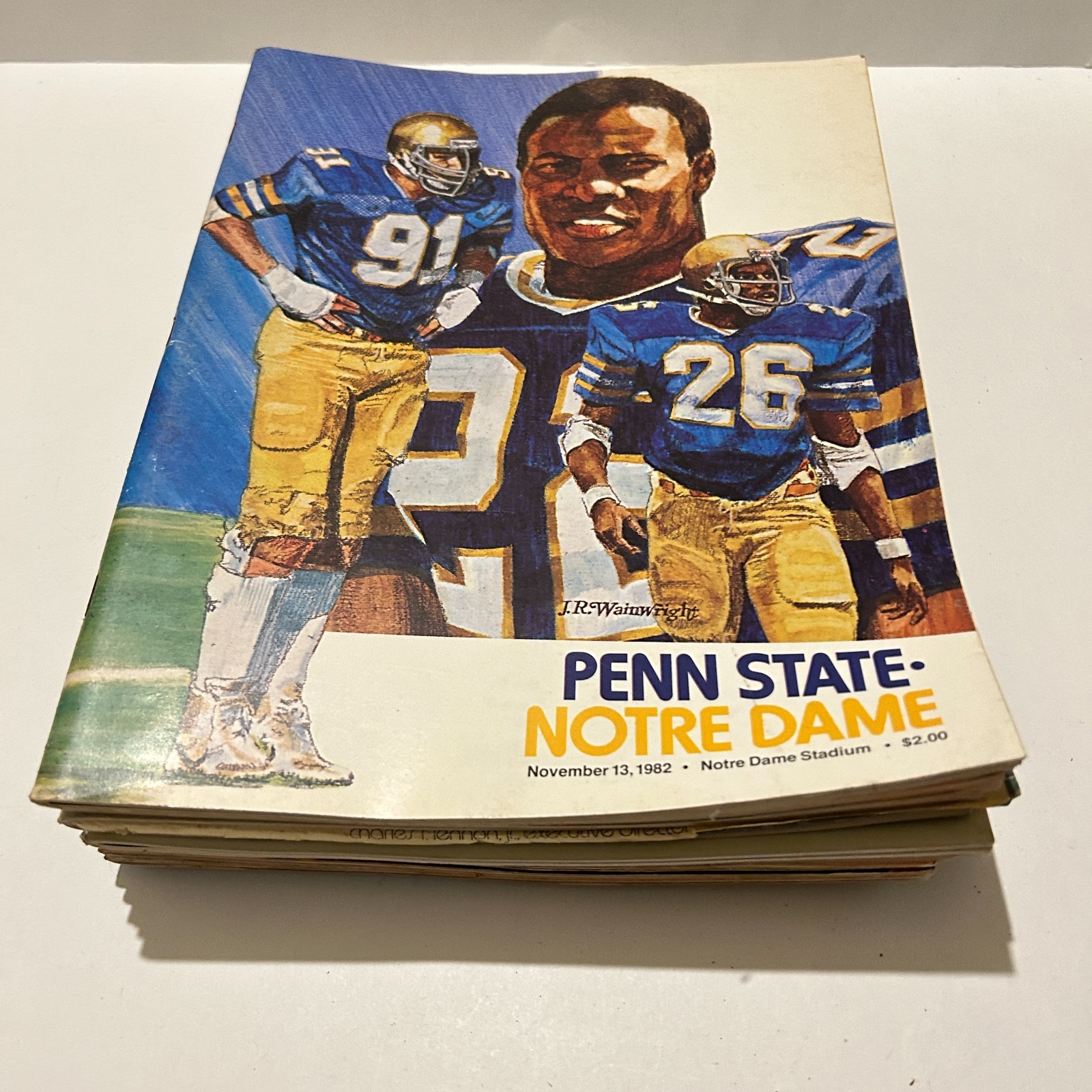 Lot of 10 Notre Dame Fighting Irish College Football Programs 1982 1983 84 1985 Lot of 10 Notre Dame Fighting Irish College Football Programs 1982 1983 84 1985