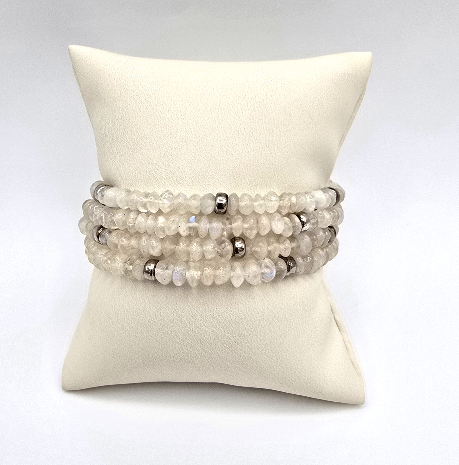 Robert Lee Morris RLM Studios Multi Stand Moon Stone Bracelet  Sterling Toggle