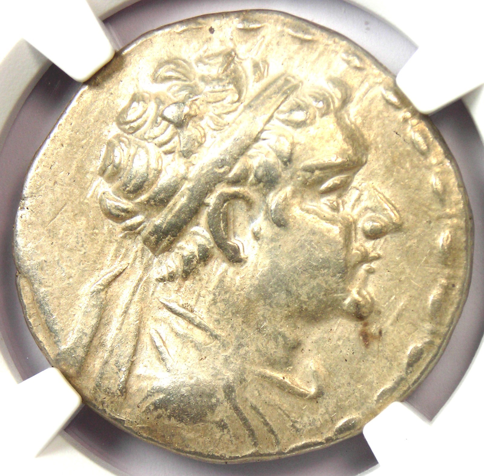 Bactria Eucratides II AR Tetradrachm Greek Silver Coin 145 BC - Certified NGC XF
