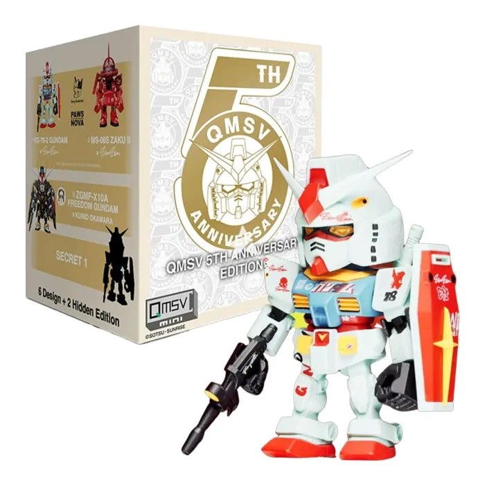 Bandai BNESH QMSV Mini 5th Anniversary Edition Gundam Figure 1 Random Blind Box