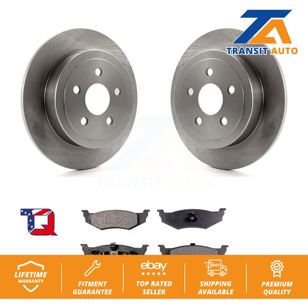 Rear Brake Rotors & Ceramic Pad Kit For Chrysler Sebring PT Cruiser Cirrus Dodge