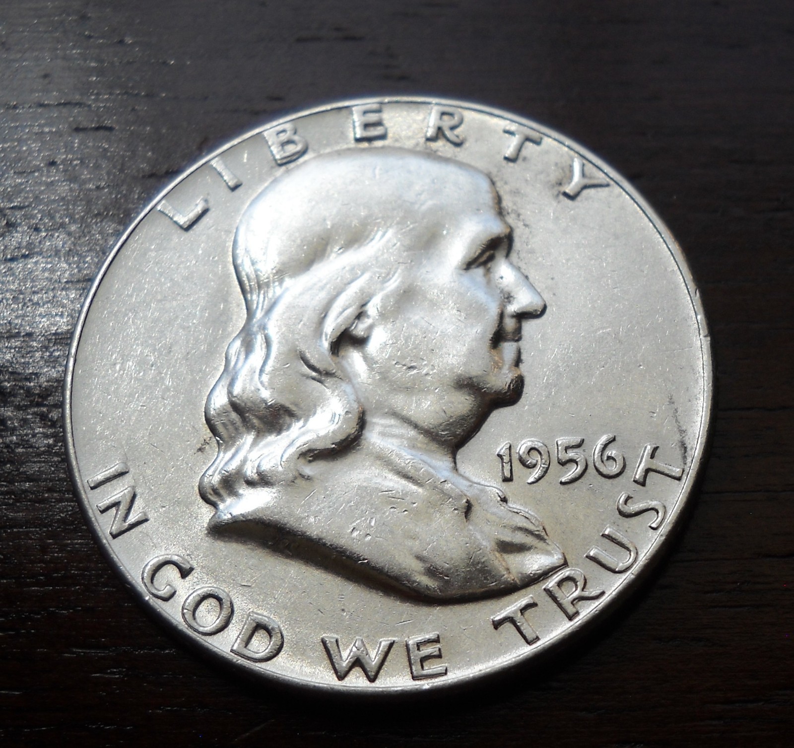 1956 Benjamin Franklin Half Dollar BU  90% Uncirculated Silver Coin