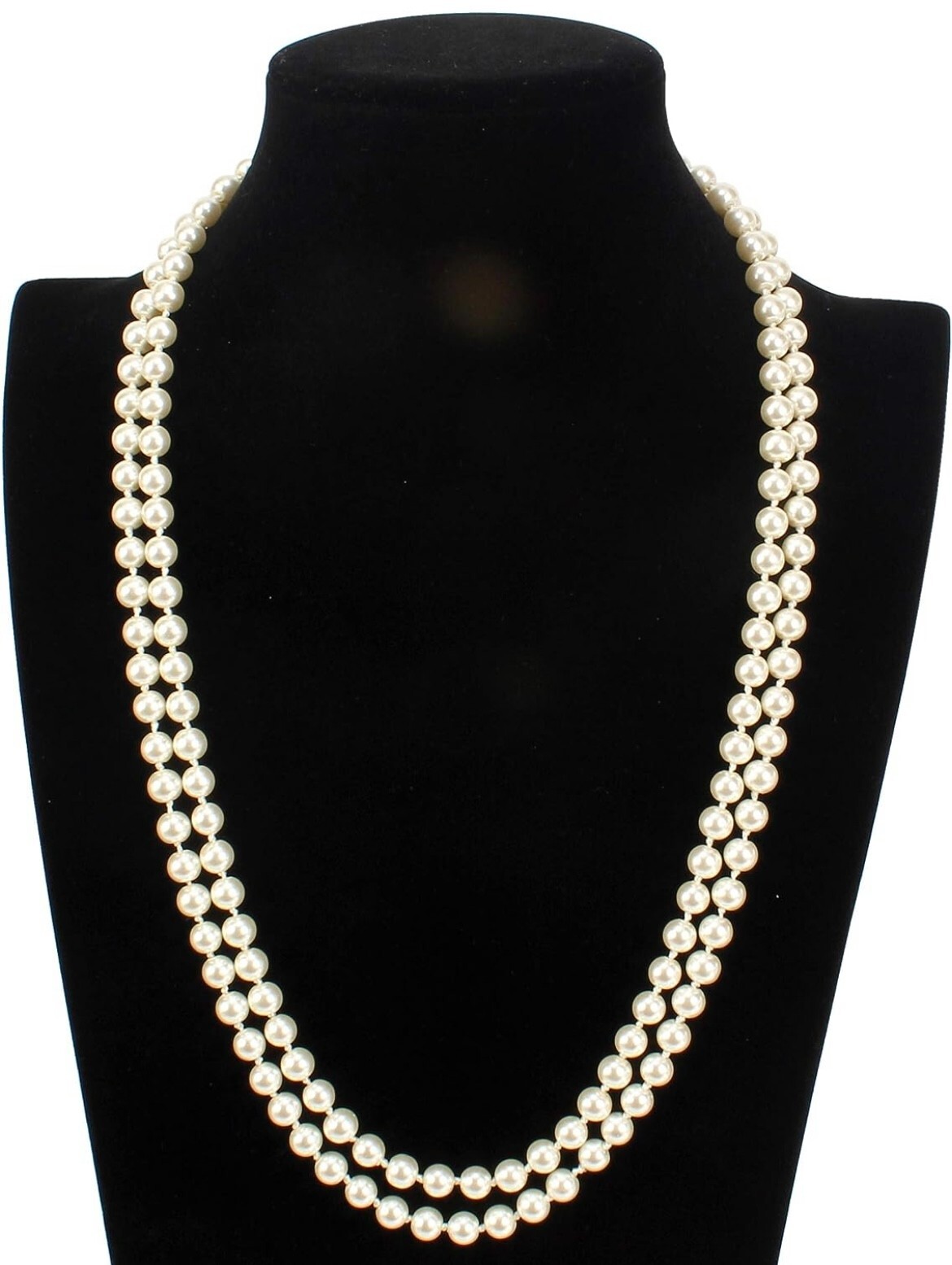 Super Long 30 Inch Hand Made Shell Pearl Necklace UNISEX Lobster Clasp Super Long 30 Inch Hand Made Shell Pearl Necklace UNISEX Lobster Clasp