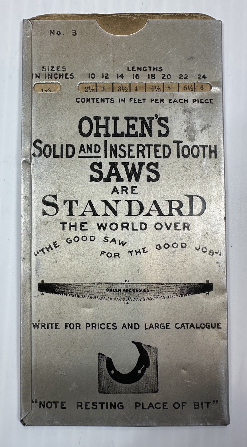 Vintage James Ohlen & Sons Saw MFG CO. Advertising Pocket Lumber Scale 2 Sided Vintage James Ohlen & Sons Saw MFG CO. Advertising Pocket Lumber Scale 2 Sided