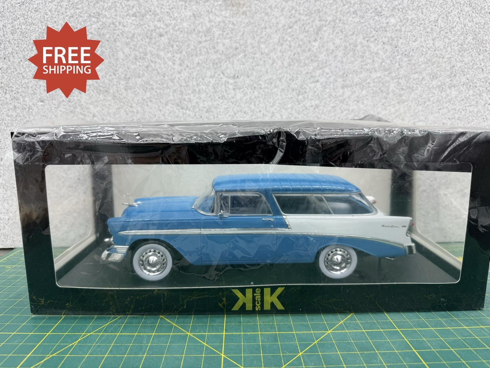 KK Scale Chevrolet Bel Air Nomad 1956 Turqoise White 1/18 Diecast Model Car KK Scale Chevrolet Bel Air Nomad 1956 Turqoise White 1/18 Diecast Model Car
