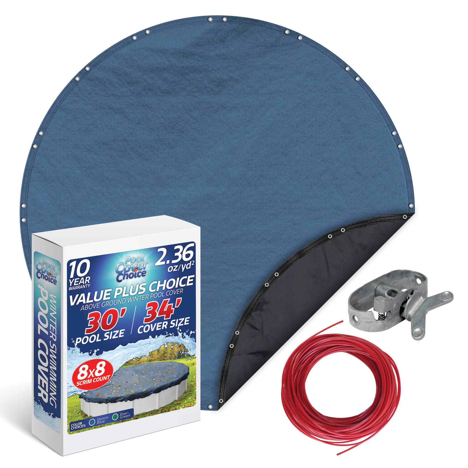 PoolCoverChoice Winter Swimming Pool Cover for 30 ft Round Pool PoolCoverChoice Winter Swimming Pool Cover for 30 ft Round Pool