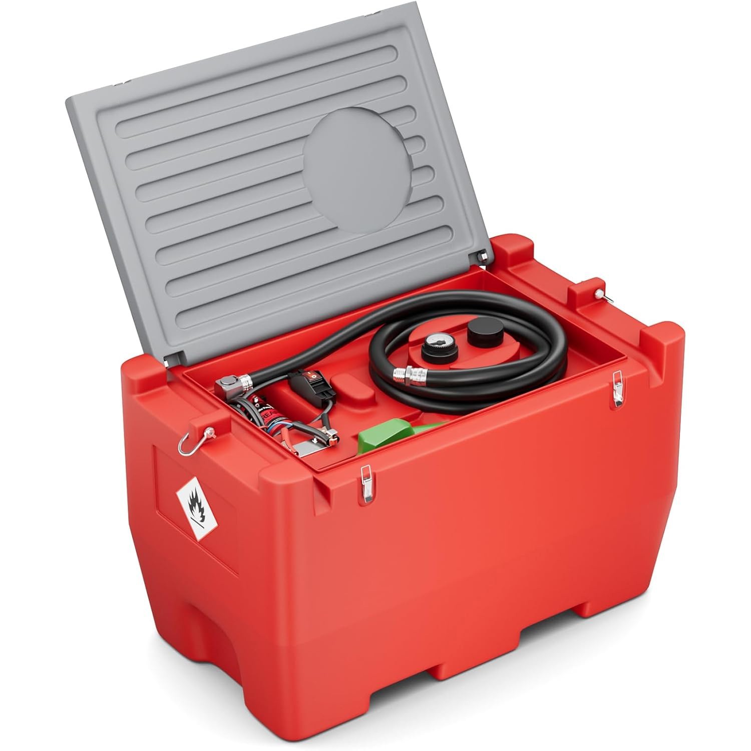 50 Gallon Fuel Transfer Tank for Gasoline Diesel Gas Tank 10.6 GPM Fast Flow 12V