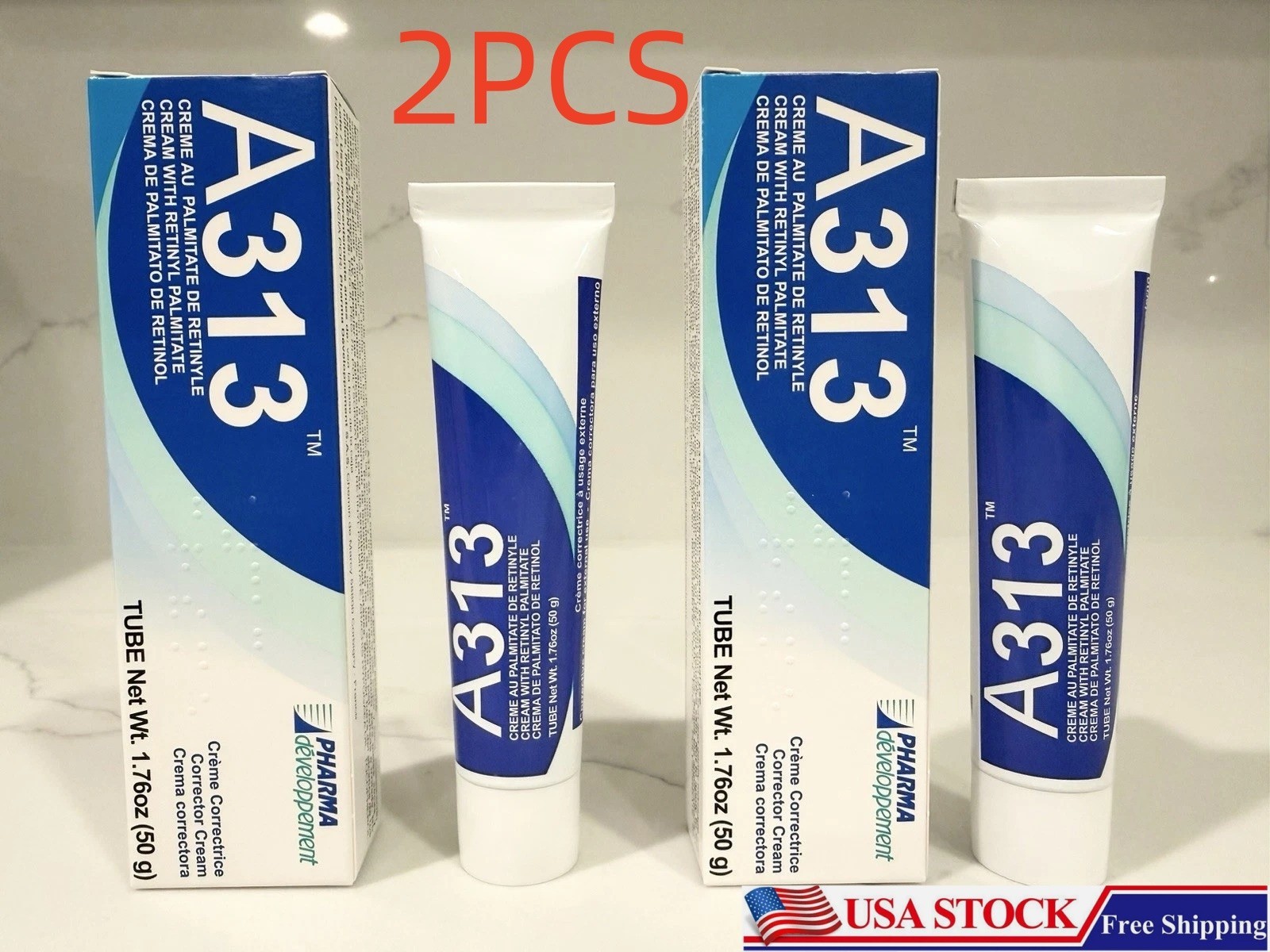 2PCS A313 Skin Corrector Cream with Retinol Complex for Face Care 50g Tube