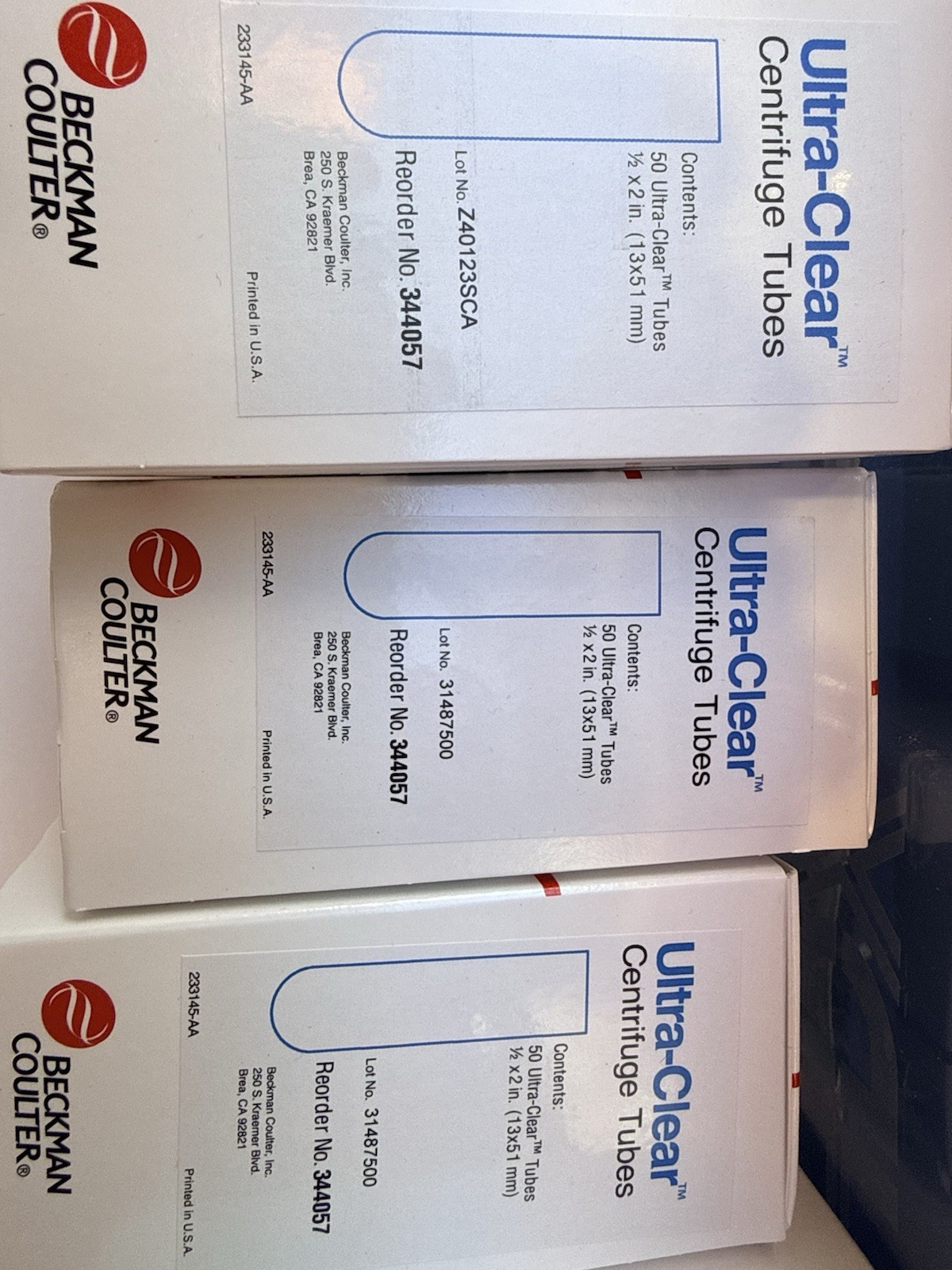 beckman 344057 50 Ultra-Clear™ Tubes ½ x2 in. (13x51 mm) beckman 344057 50 Ultra-Clear™ Tubes ½ x2 in. (13x51 mm)