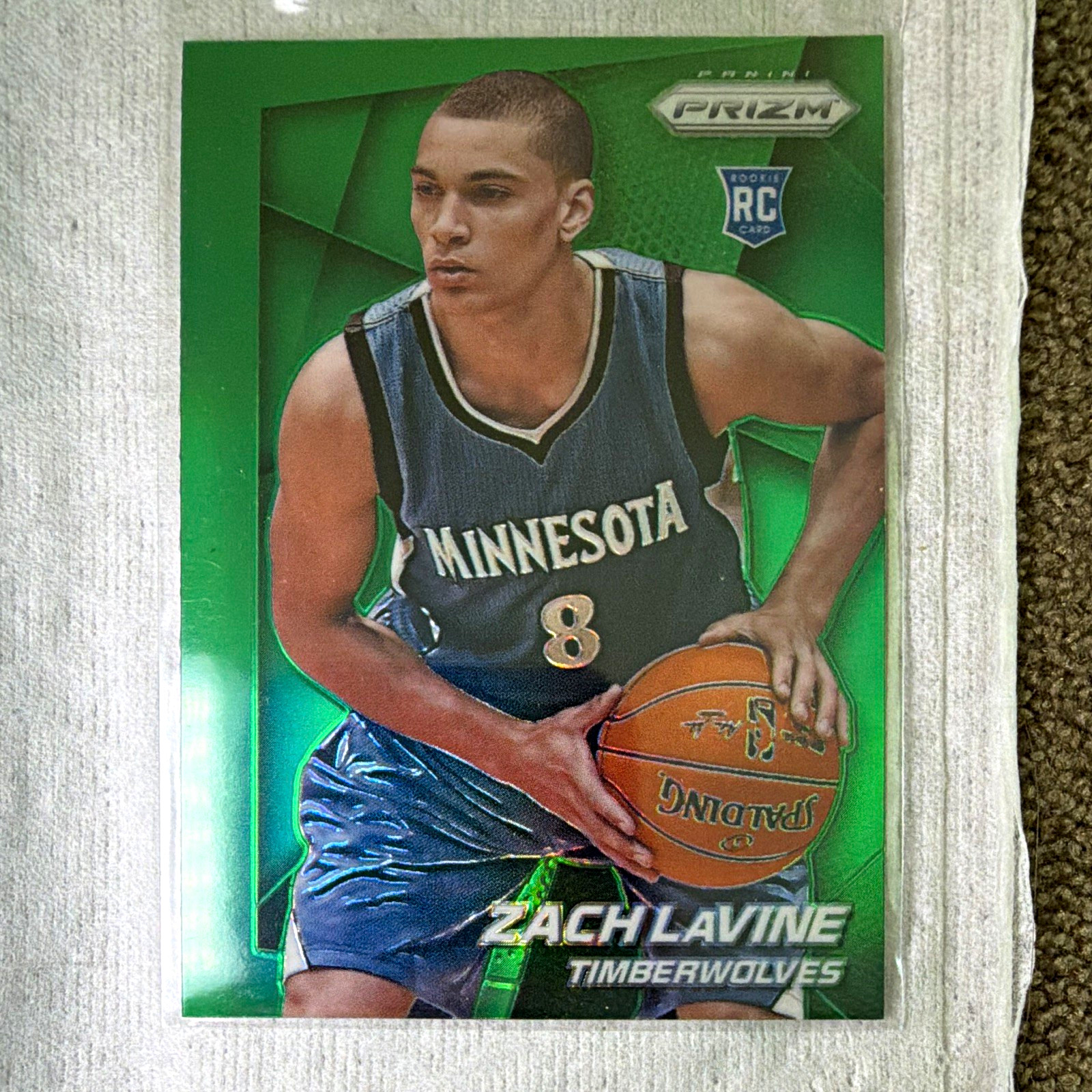 Panini 2014-15 Prizm Zach LaVine Green Prizm RC #262 Timberwolves Panini 2014-15 Prizm Zach LaVine Green Prizm RC #262 Timberwolves