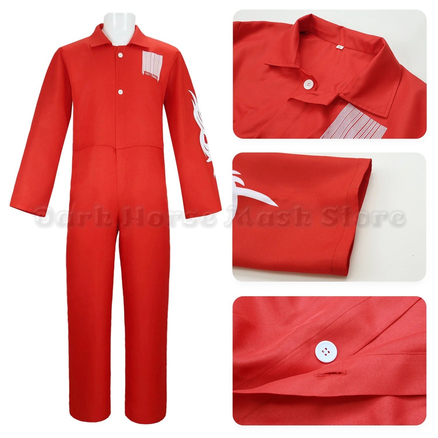 Slipknot Cosplay Costume Joey Red Jumpsuit Slipknot Blue Outfit Bodysuit Slipknot Cosplay Costume Joey Red Jumpsuit Slipknot Blue Outfit Bodysuit