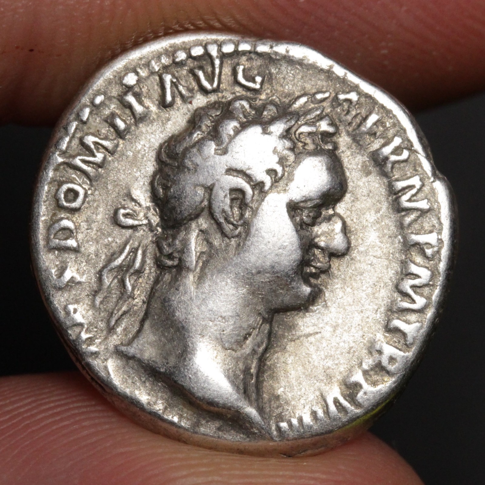 Emperor Domitian Denarius 90AD Minerva Ancient Roman Empire Silver Coin VF Rome