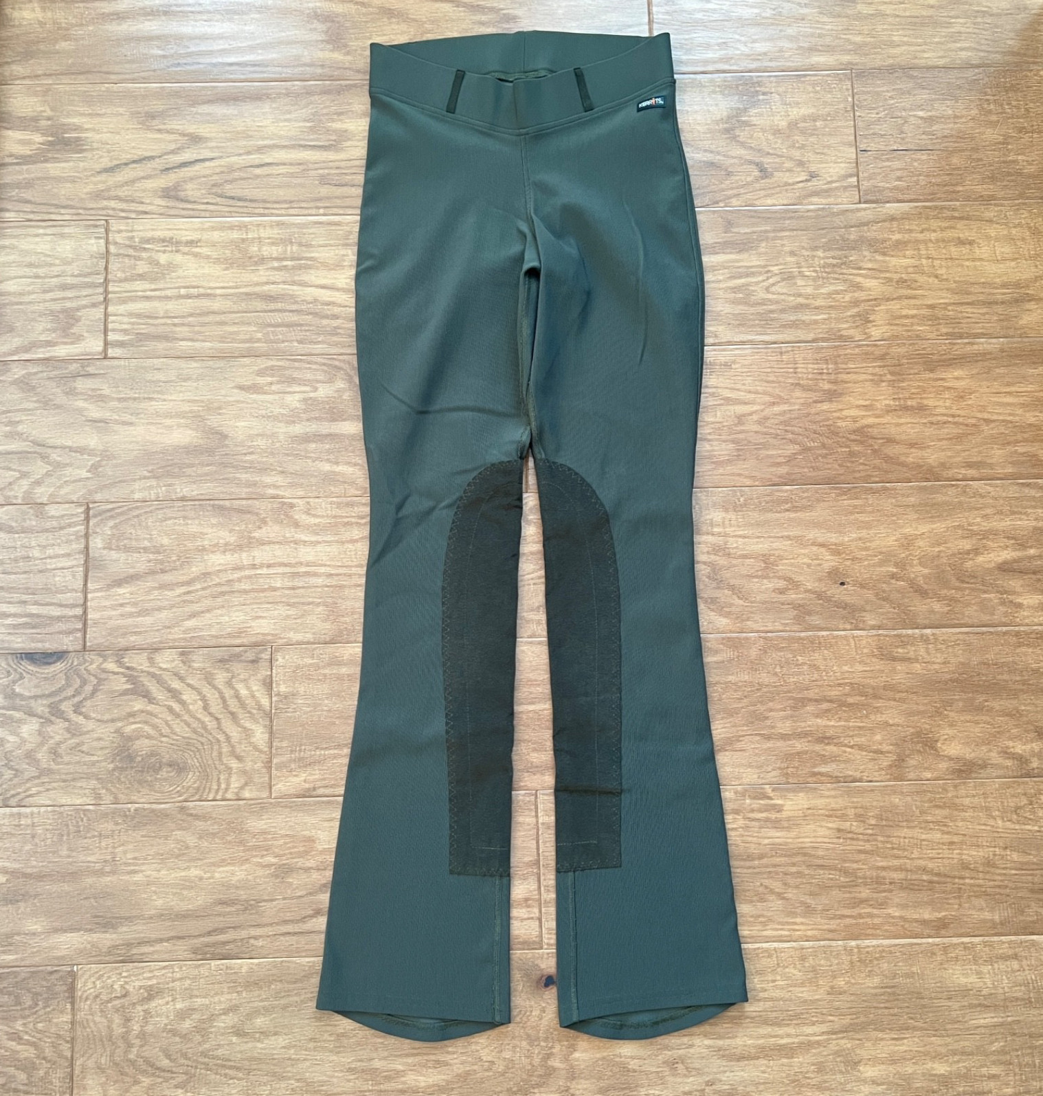Kerrits Microcord Extended Knee Patch Bootcut Riding Pants M Green Equestrian Kerrits Microcord Extended Knee Patch Bootcut Riding Pants M Green Equestrian