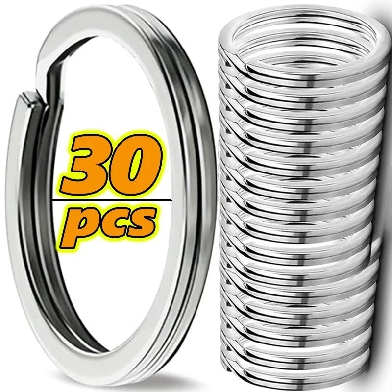 30PCS Key Rings Stainless Steel Assortment Heavy Duty Split Key Ring Loops 30PCS Key Rings Stainless Steel Assortment Heavy Duty Split Key Ring Loops