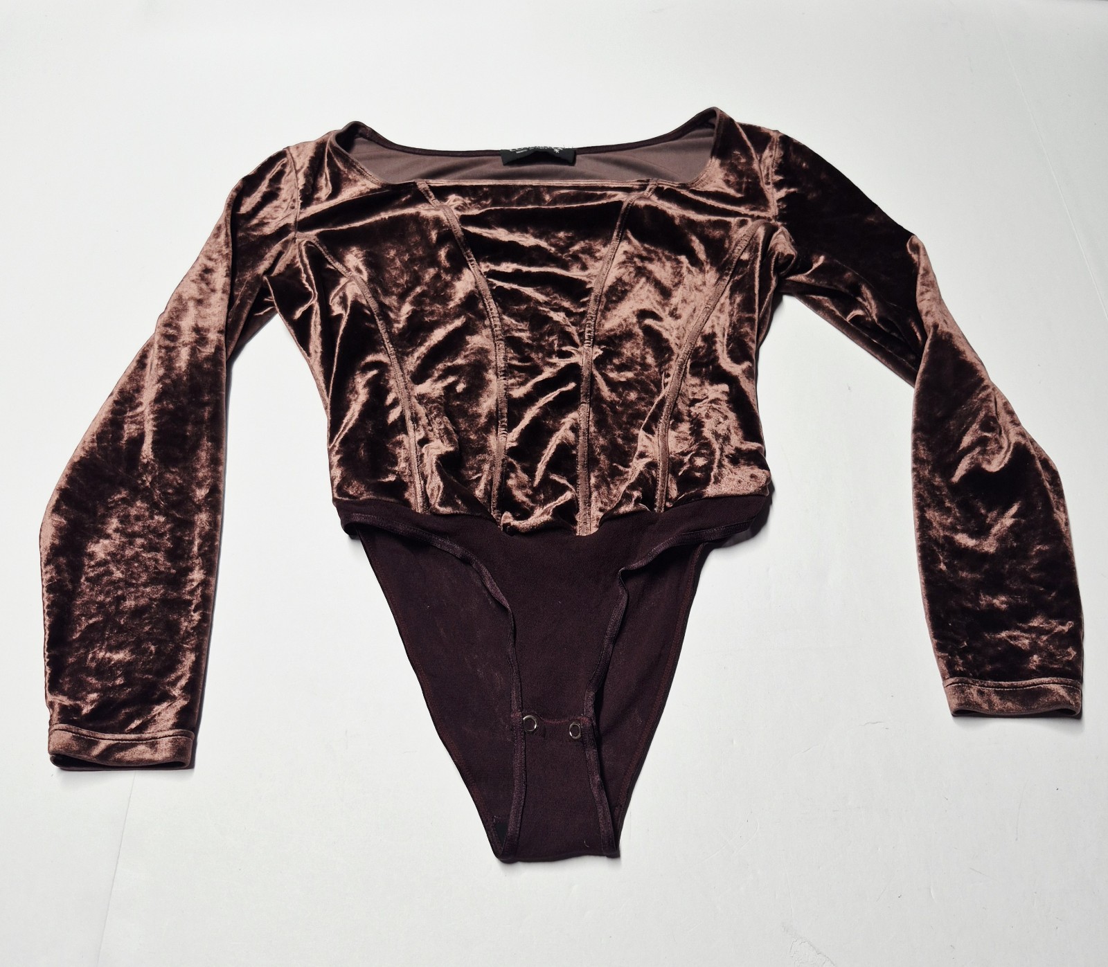 Vtg 90s Cosabella Crushed Velvet Corset Bodysuit Top Medium Made in Italy EUC