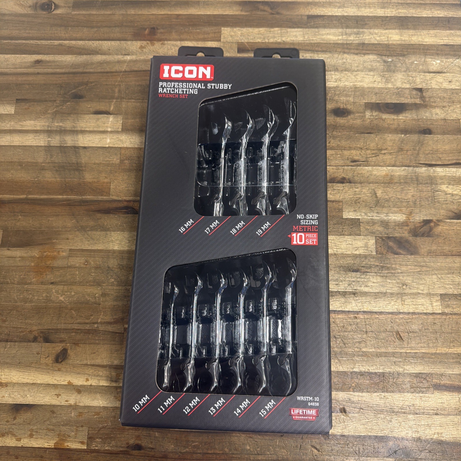 *NEW* Icon Stubby Metric Ratcheting Wrench Set, 10-Piece 64838 WRSTM-10 *NEW* Icon Stubby Metric Ratcheting Wrench Set, 10-Piece 64838 WRSTM-10